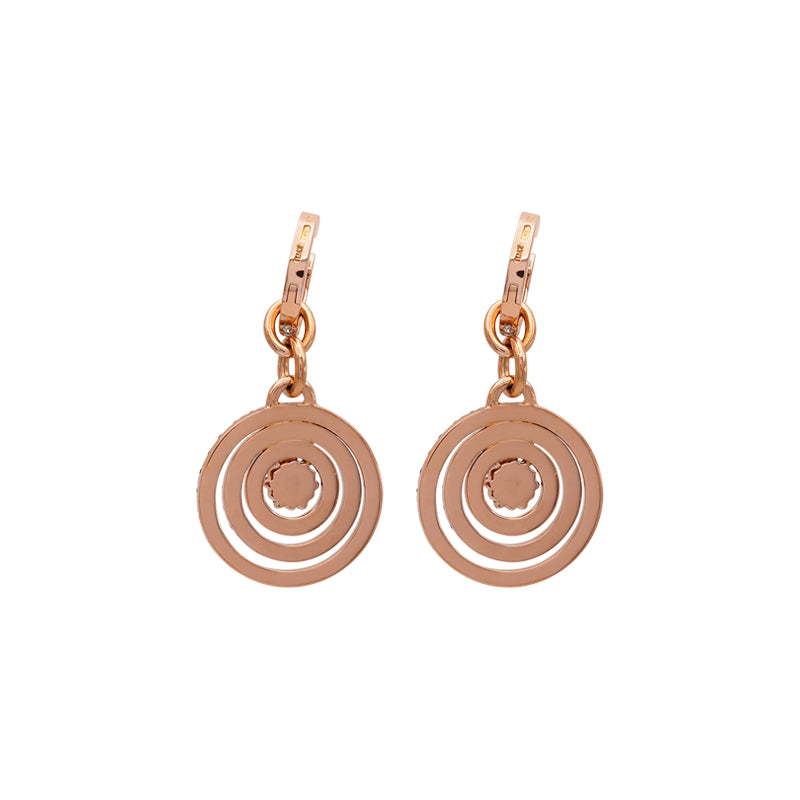 18 Carat Rose Gold Black & White Diamond Earrings