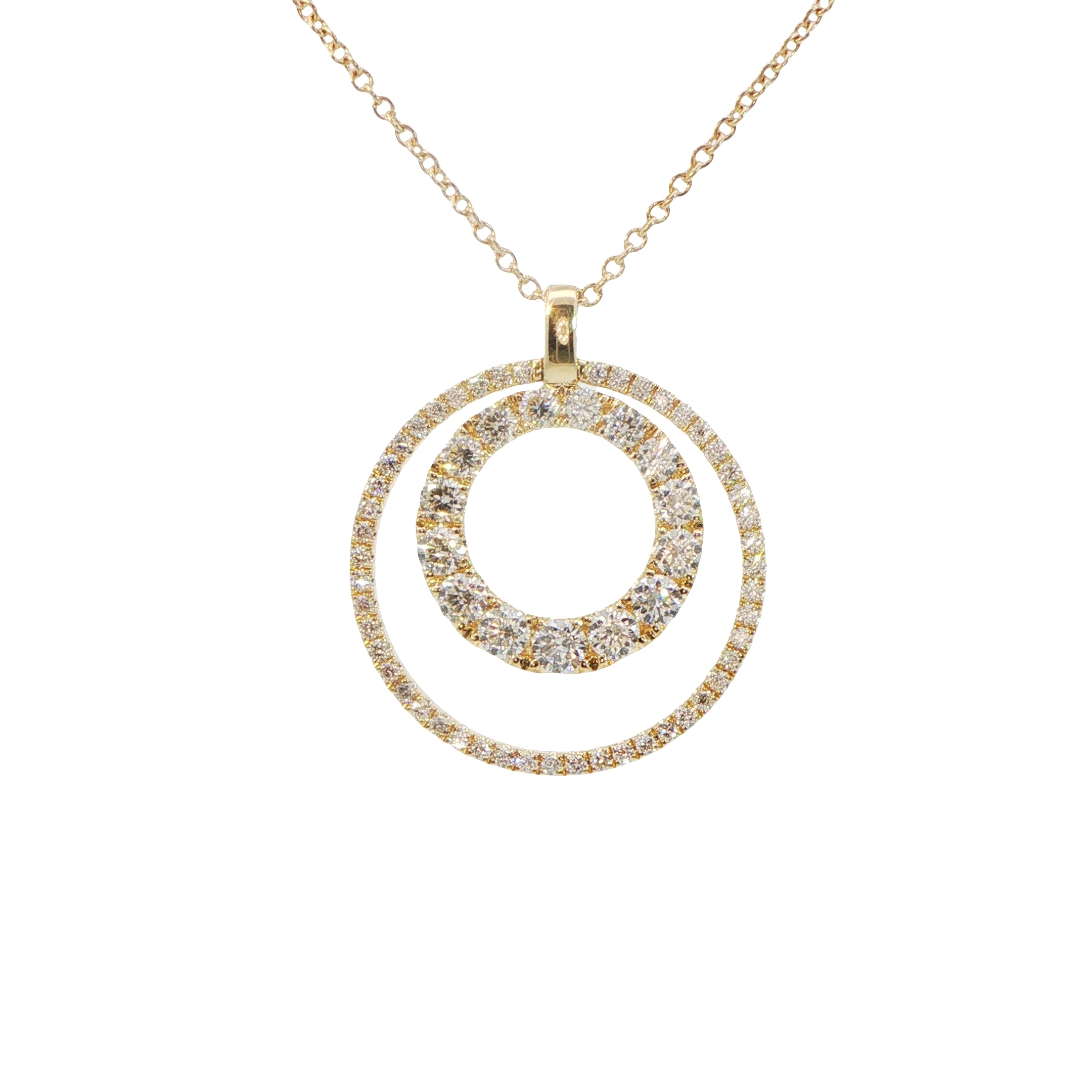 18 Carat Yellow Gold Diamond Pendant on Chain