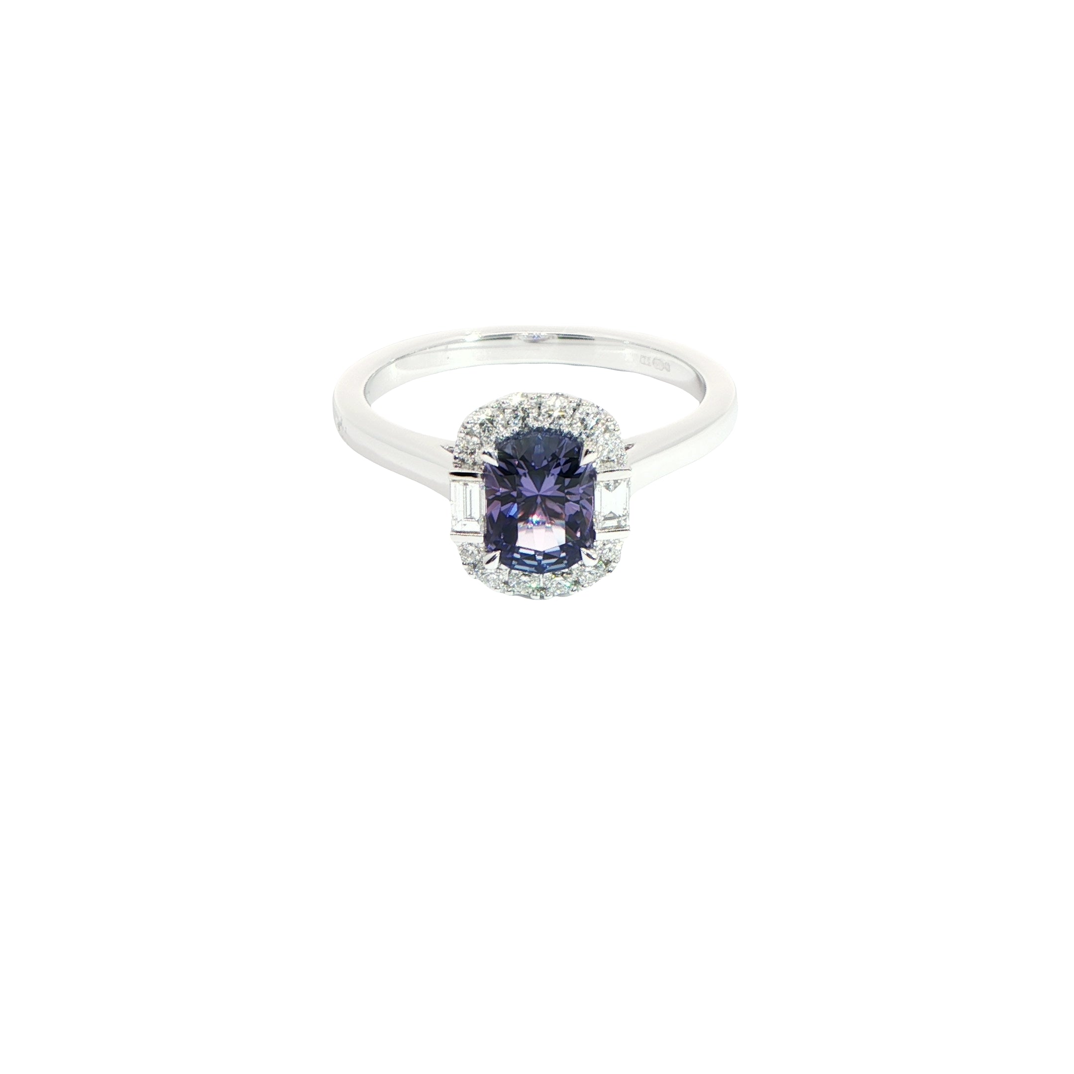 18 Carat White Gold Tanzanite and Diamond Ring