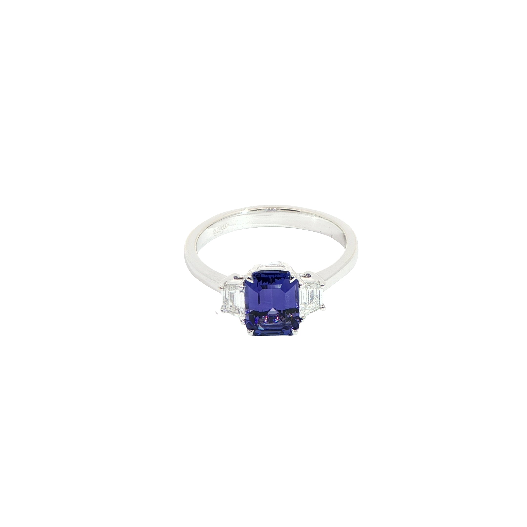 18 Carat White Gold Tanzanite and Diamond Ring
