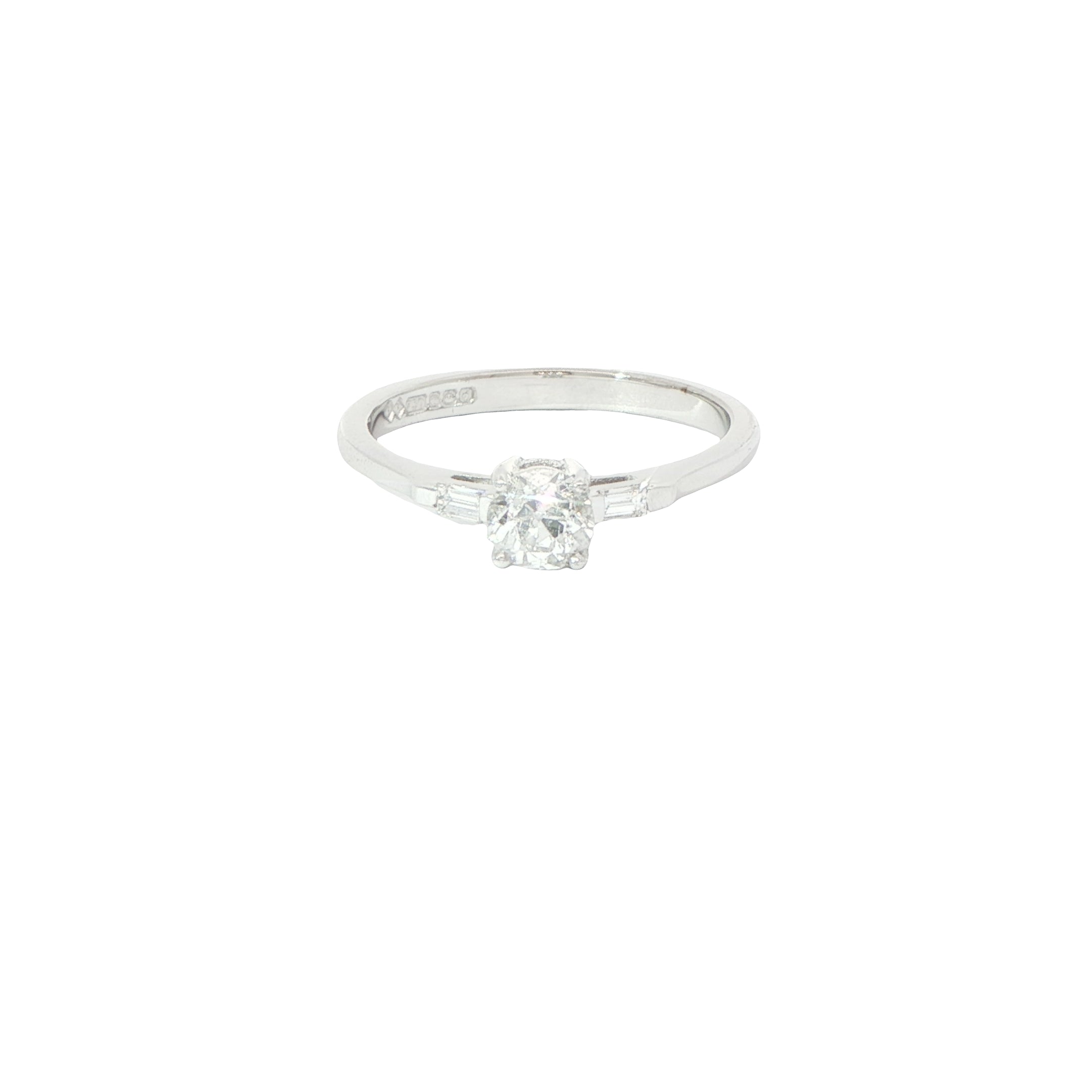 18 Carat White Gold Diamond Three Stone Ring