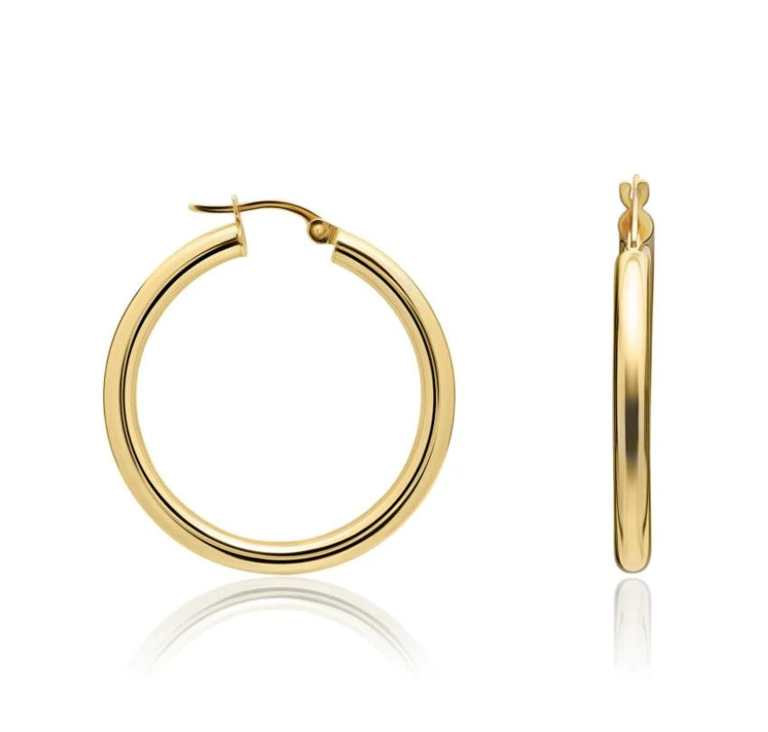 9ct Gold XL Hoop Earrings