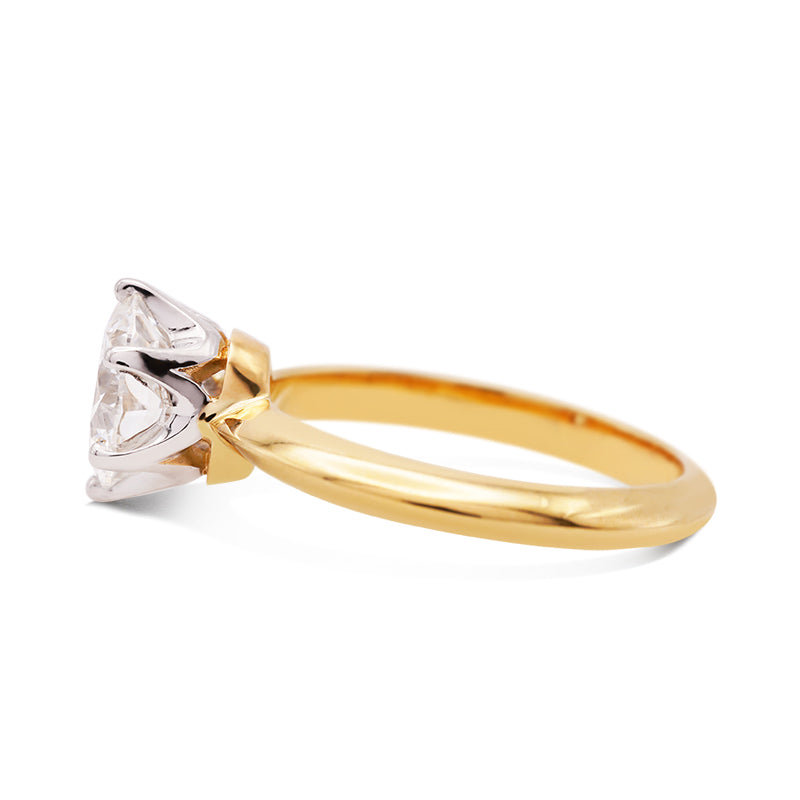 18 Carat Yellow Gold Diamond Solitaire Ring