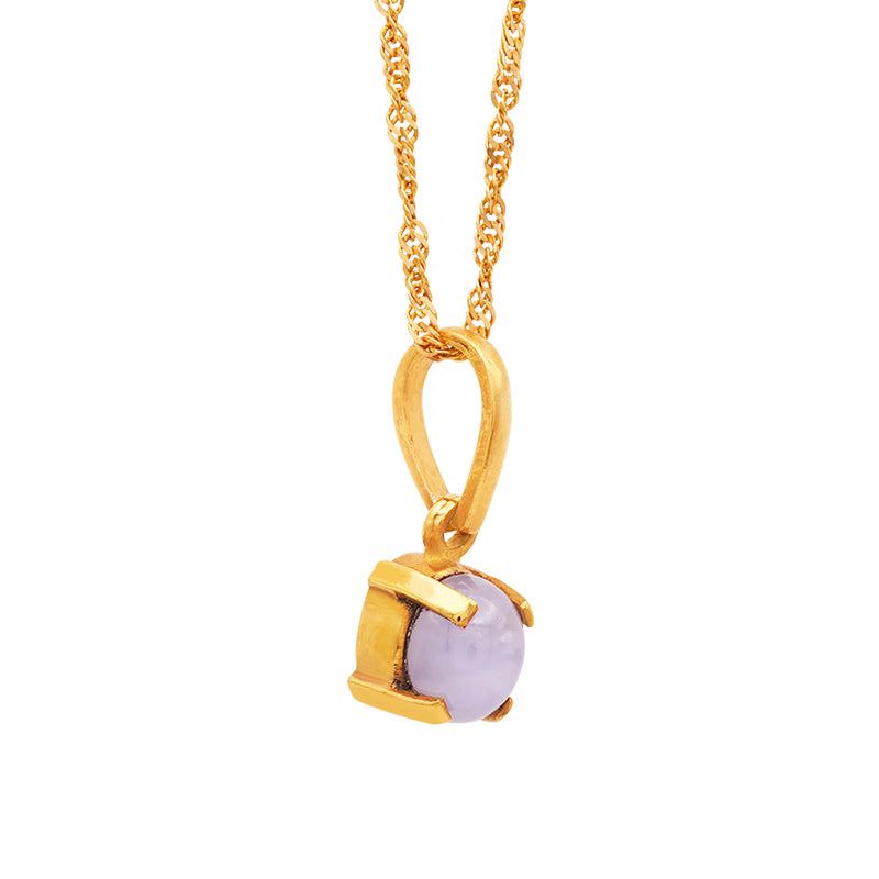 21 Carat Gold Lilac Star Sapphire Pendant Necklace – 1.85ct