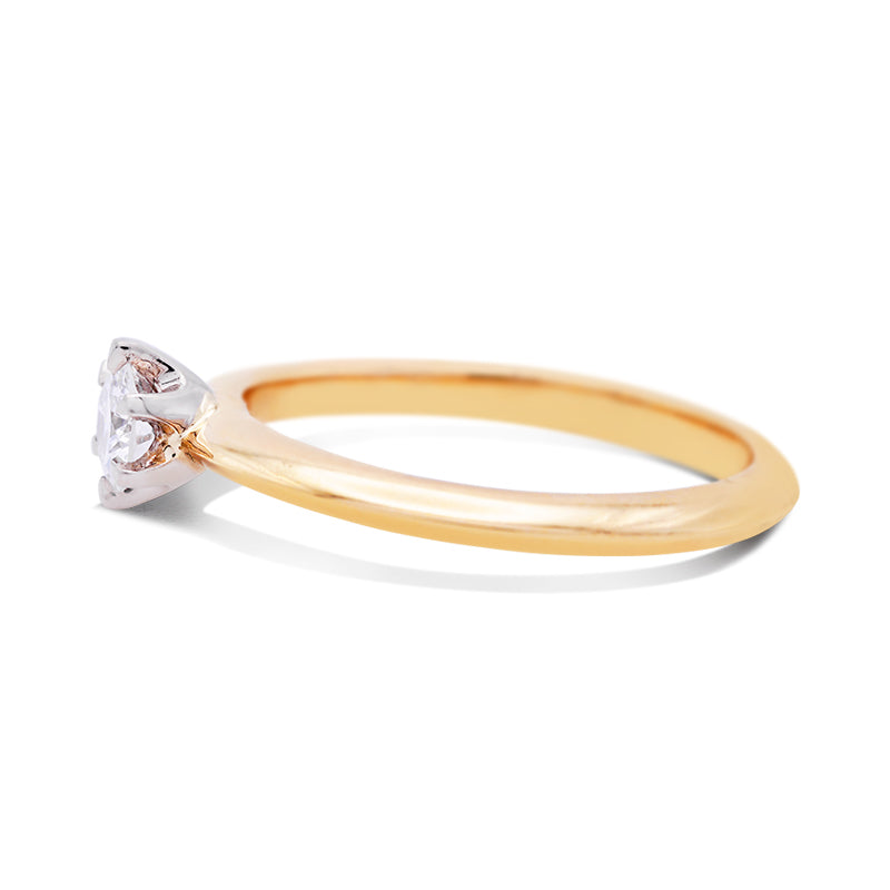 18 Carat Yellow Gold Diamond Solitaire Ring