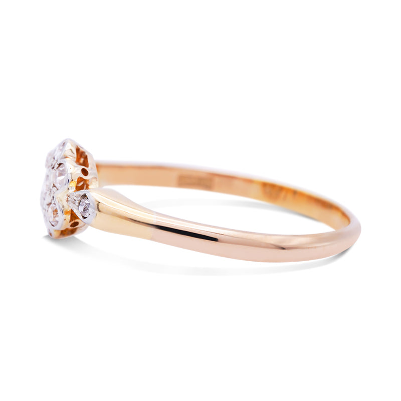 18 Carat Yellow Gold Diamond Daisy Cluster Ring
