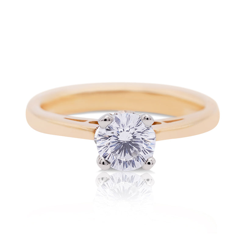18 Carat Yellow Gold Diamond Solitaire Ring