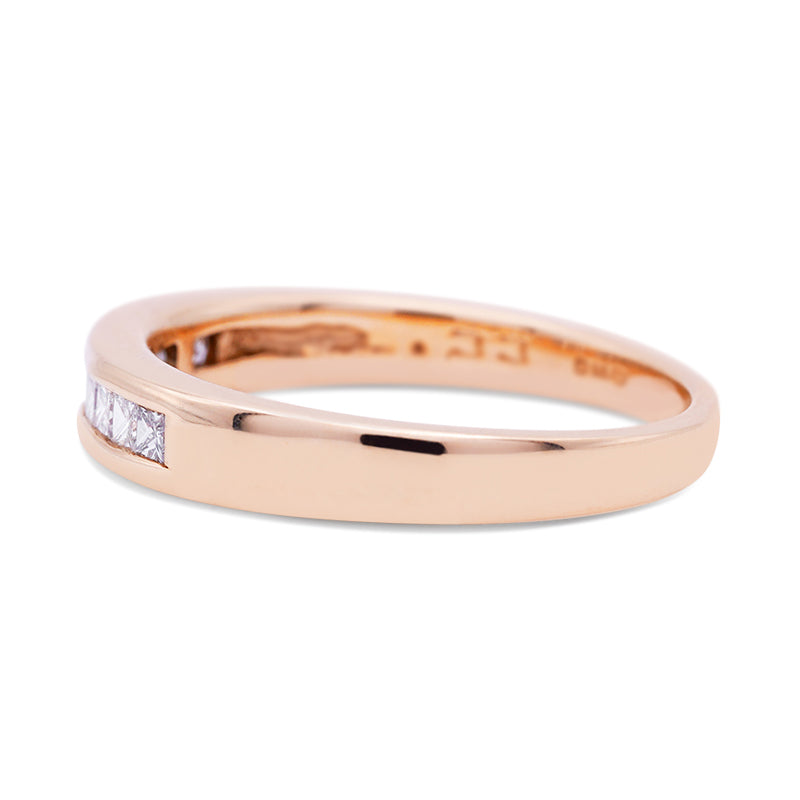 9 Carat Yellow Gold Princess Cut Diamond Ring