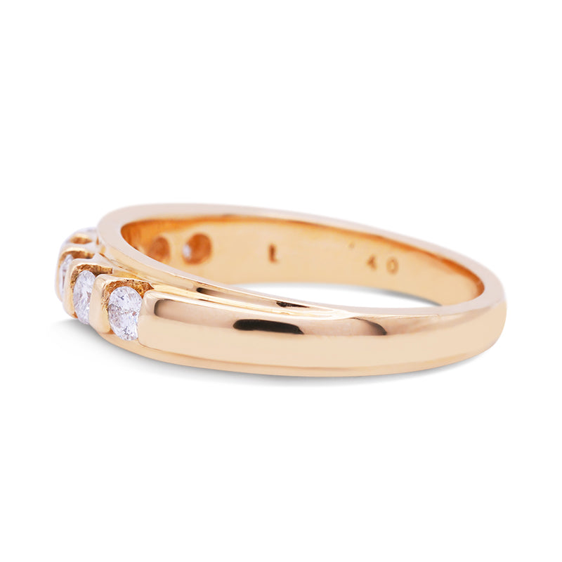 18 Carat Yellow Gold Seven Stone Diamond Ring