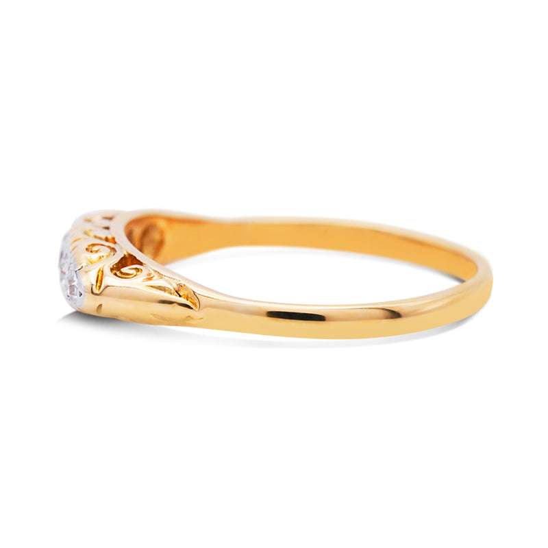 18 Carat Yellow Gold Five Stone Diamond Ring