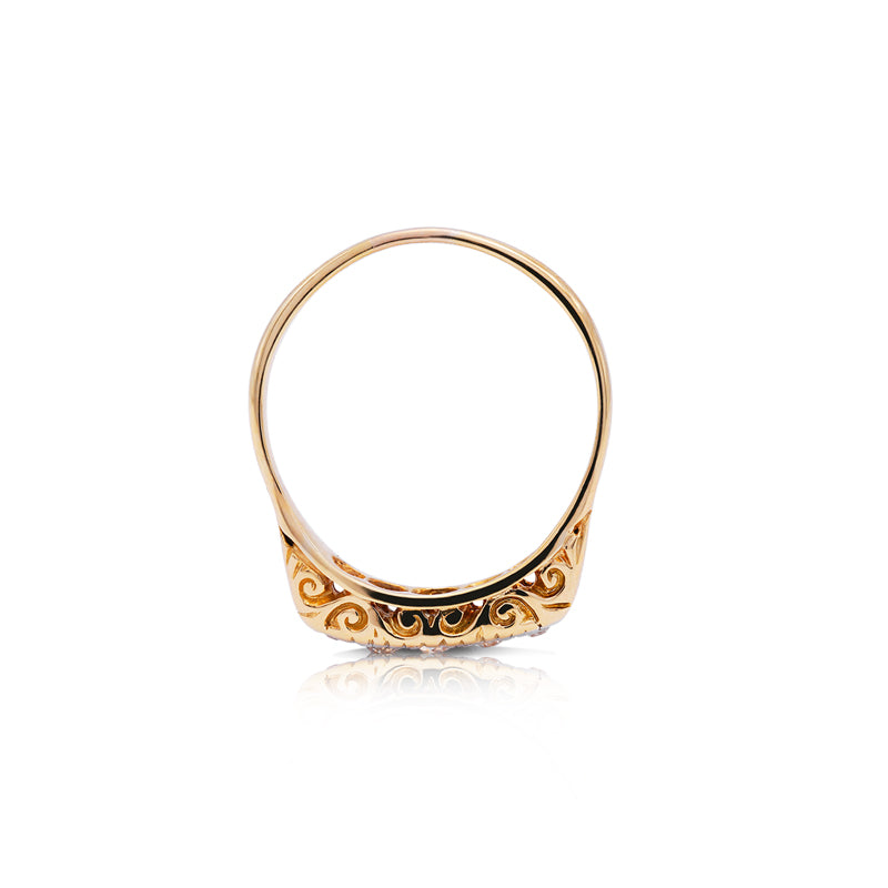 18 Carat Yellow Gold Five Stone Diamond Ring