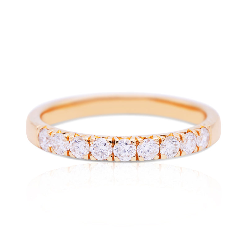18 Carat Yellow Gold Diamond Half Eternity Ring