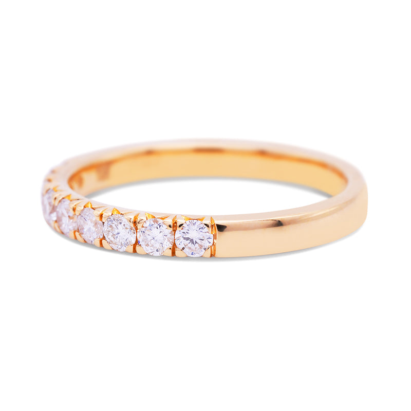 18 Carat Yellow Gold Diamond Half Eternity Ring