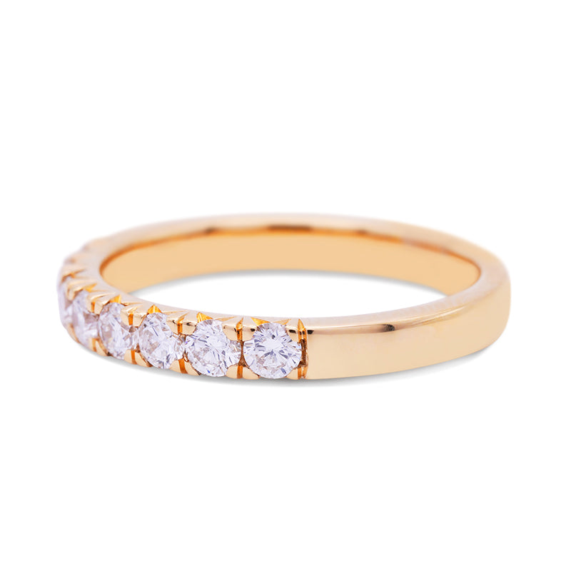 18 Carat Yellow Gold Diamond Half Eternity Ring