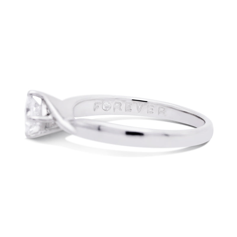 Platinum Diamond Crossover Forever Ring