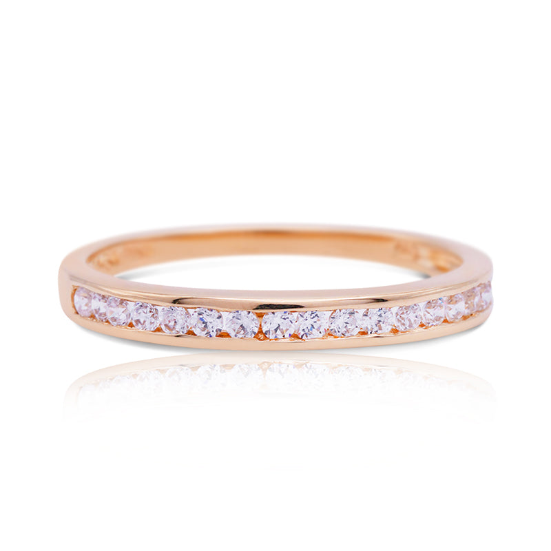 14 Carat Yellow Gold Diamond Half Eternity Ring