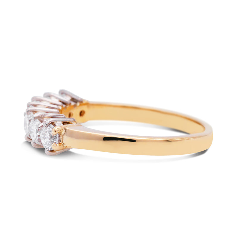 18 Carat Yellow Gold Diamond Half Eternity Ring