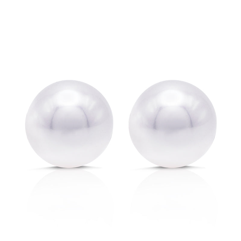 9 Carat Yellow Gold Cultured Pearl Stud Earrings
