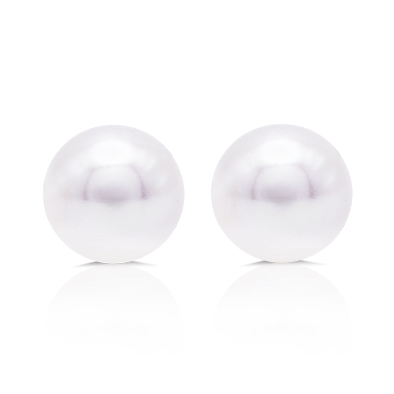 9 Carat Yellow Gold Cultured Pearl Stud Earrings