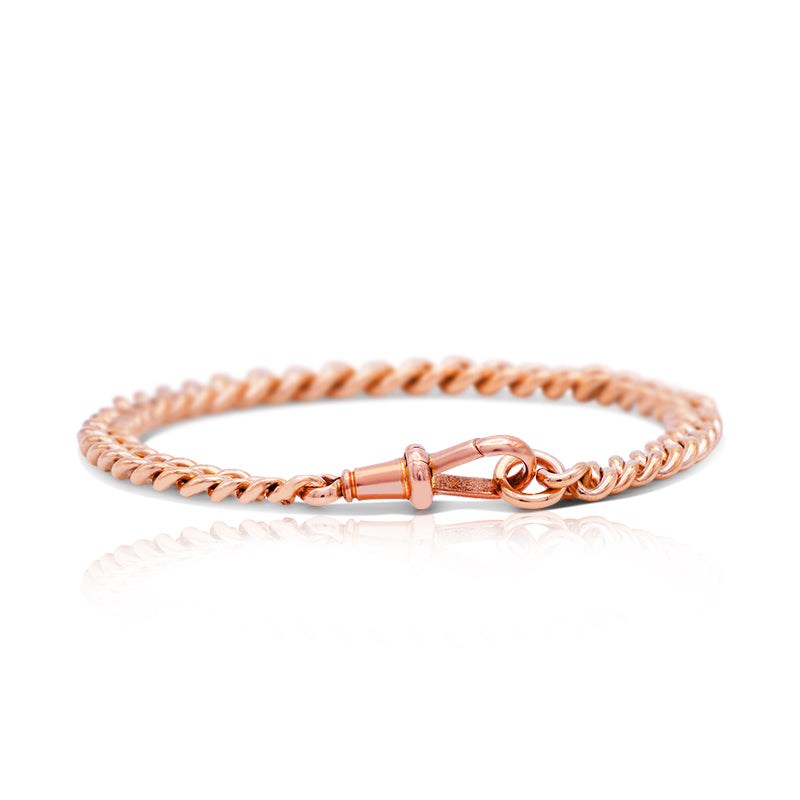 9 Carat Rose Gold Curb Bracelet