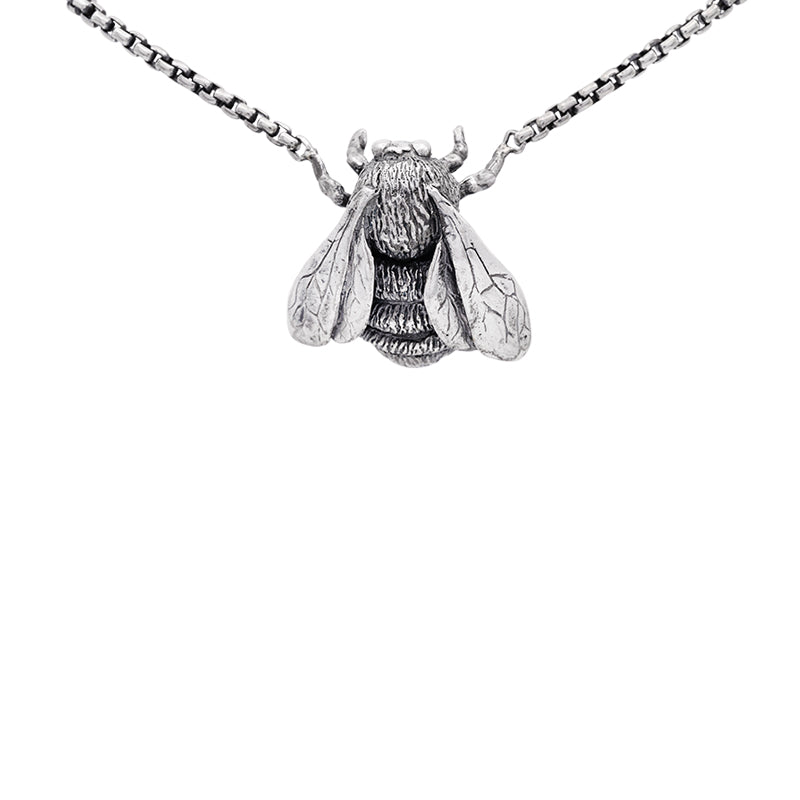 Silver Bee Necklace