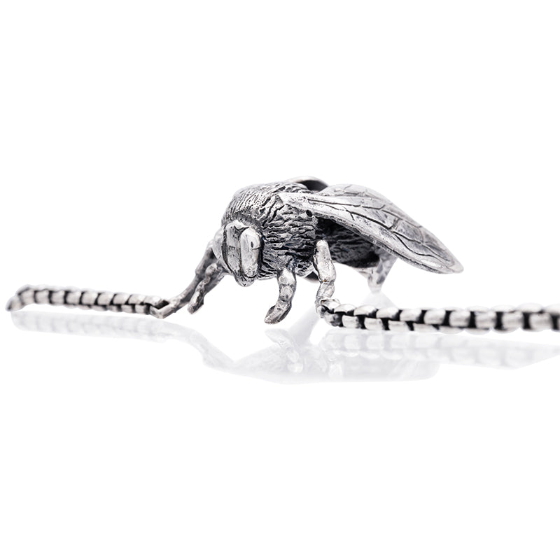 Silver Bee Necklace