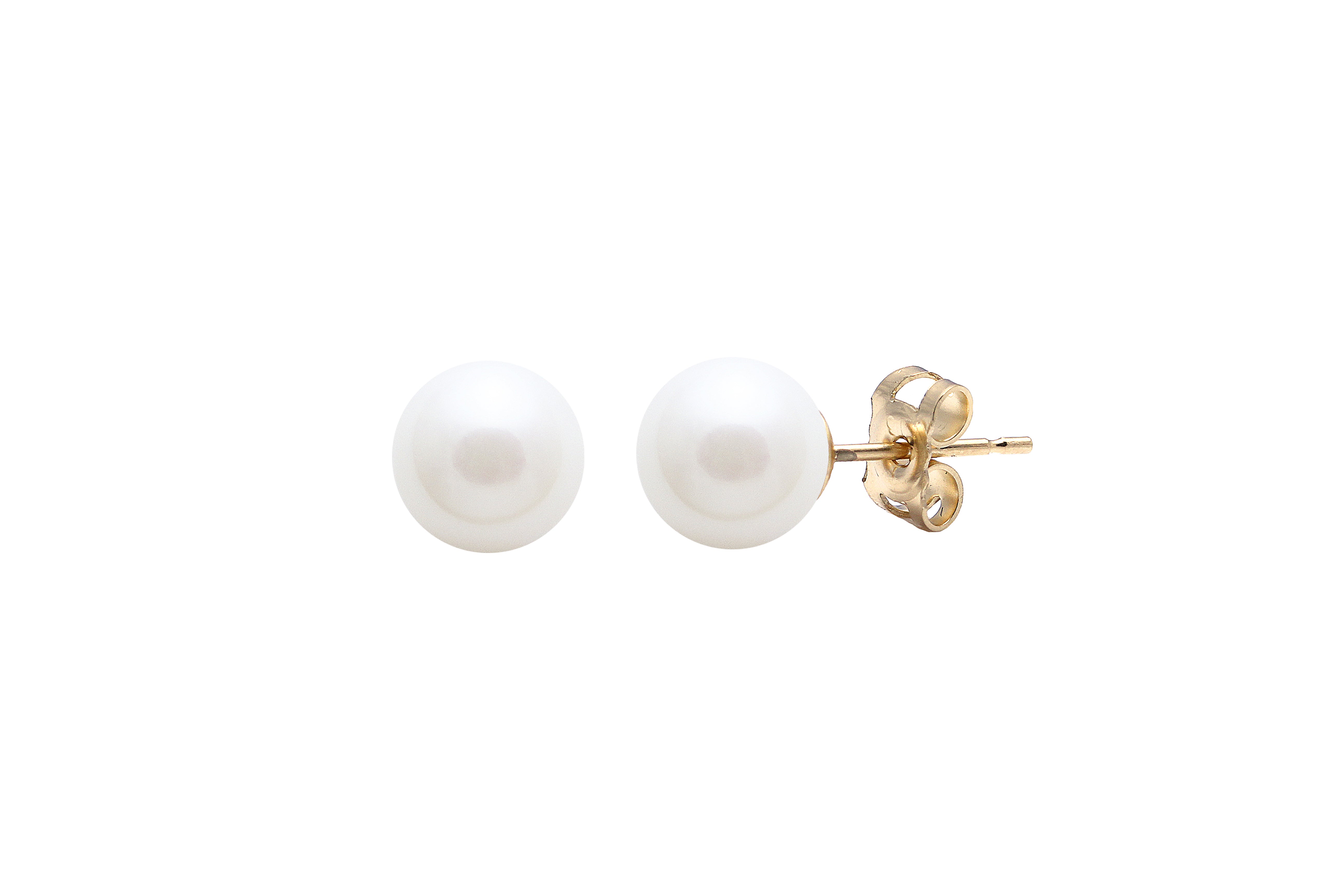 9ct Gold 6mm Freshwater Pearl Stud Earrings