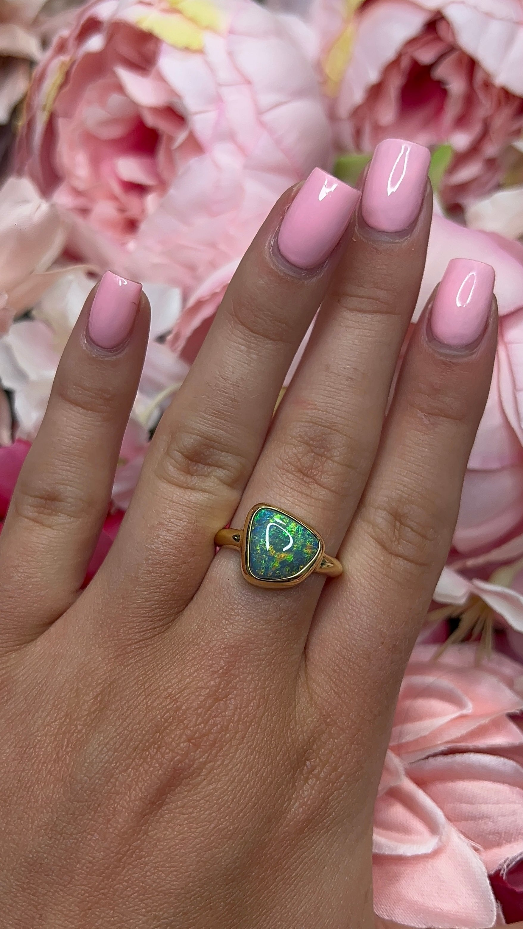 18 Carat Yellow Gold Opal Ring