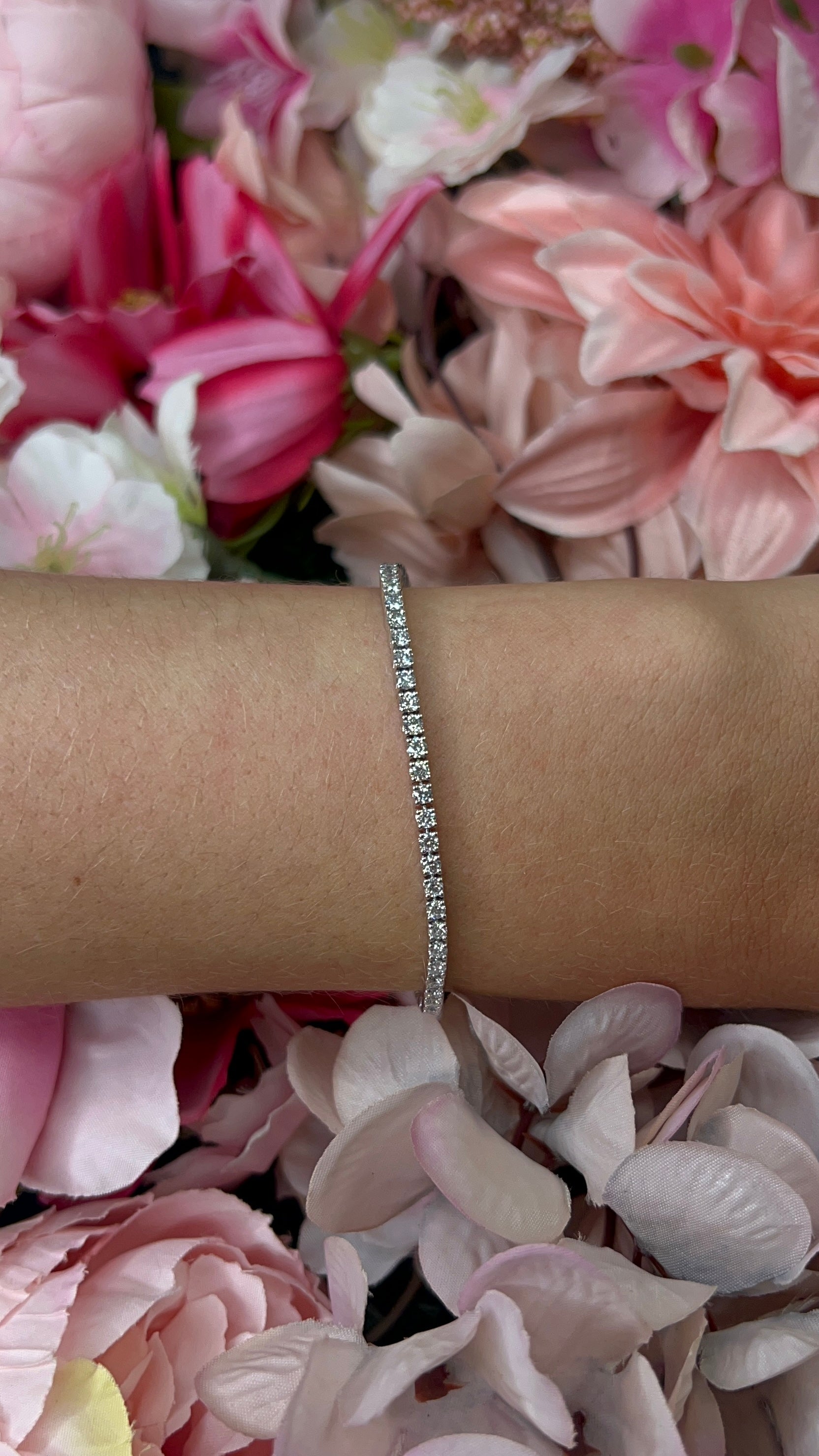 Platinum Diamond Line Bracelet
