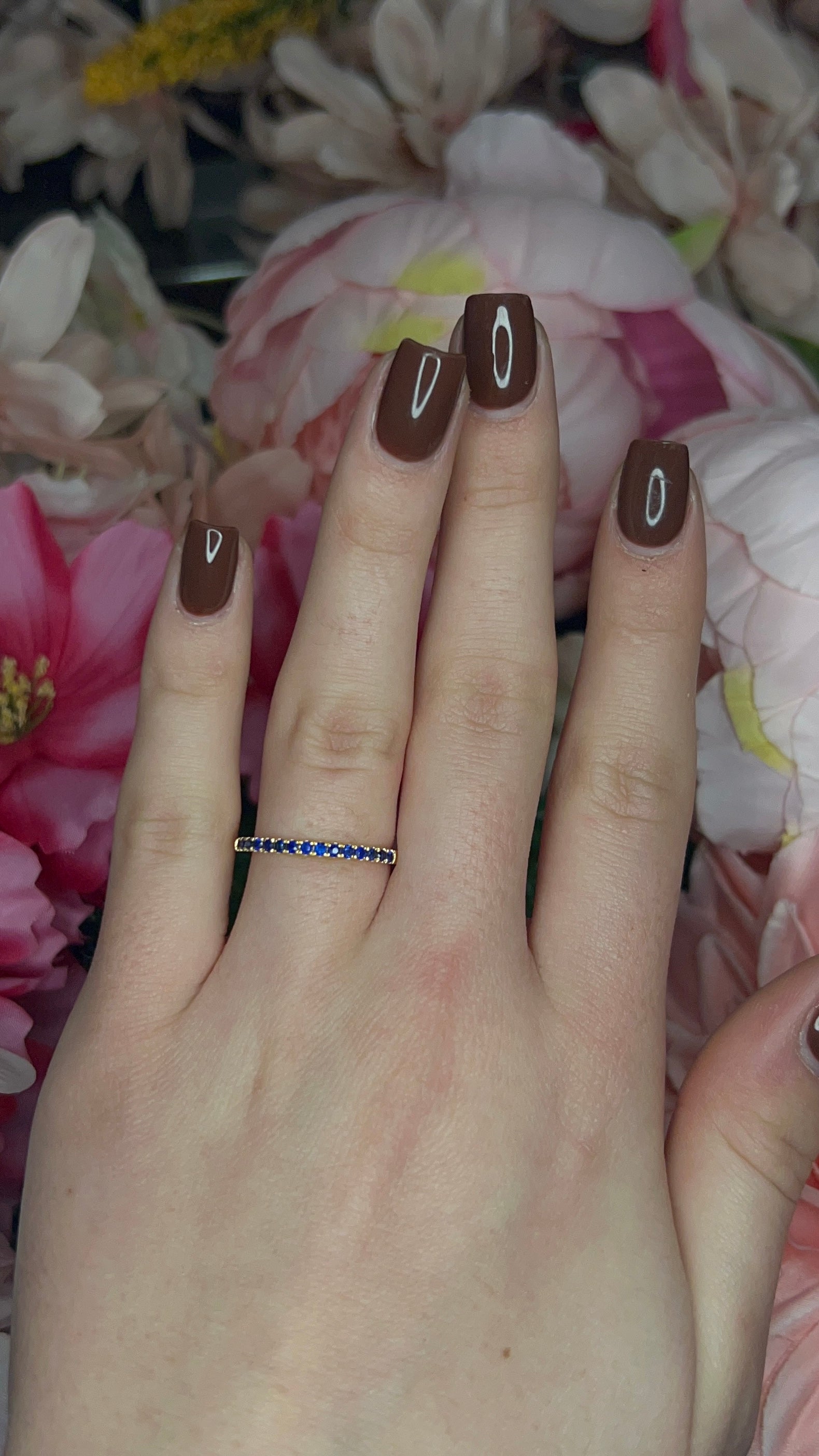 18 Carat Yellow Gold Sapphire Half Eternity Ring