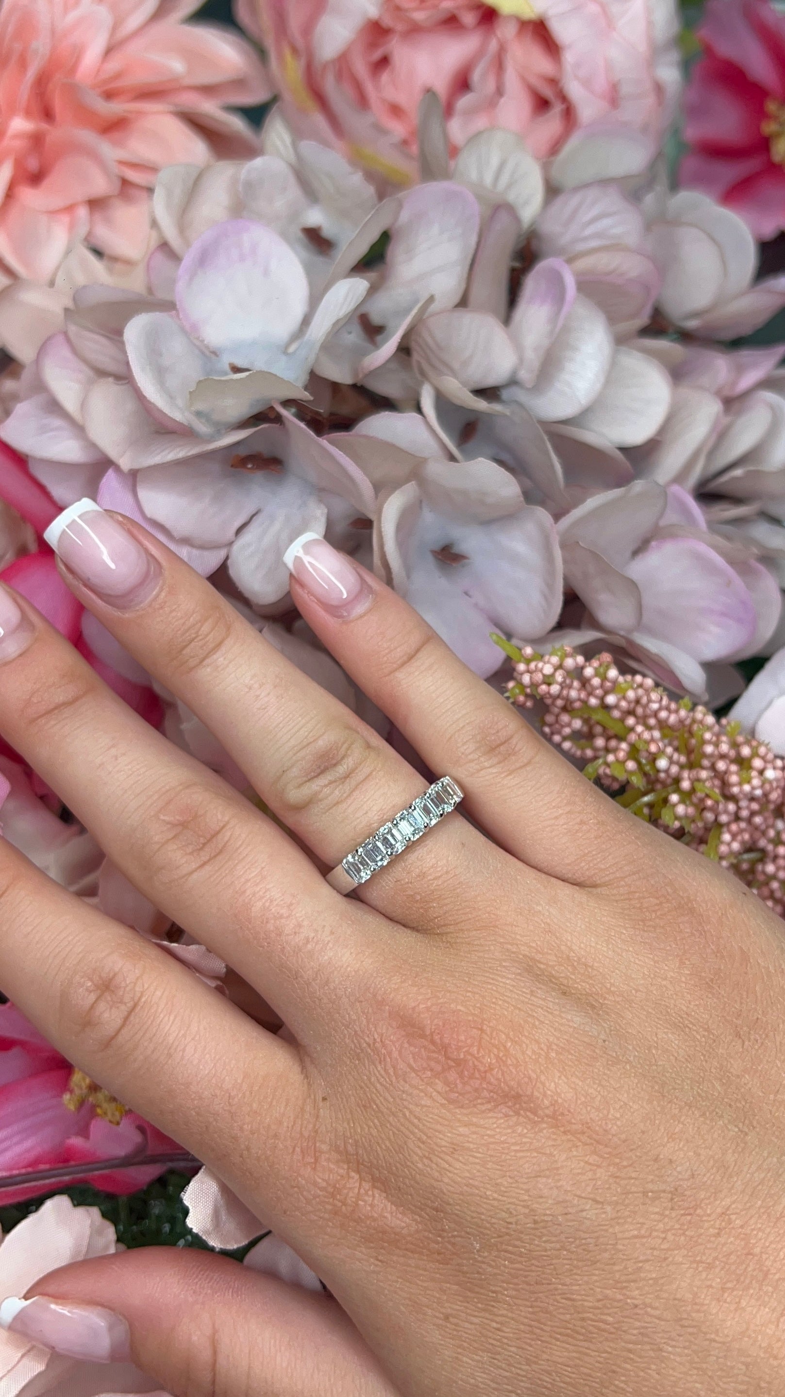 Platinum Half Eternity Diamond Ring