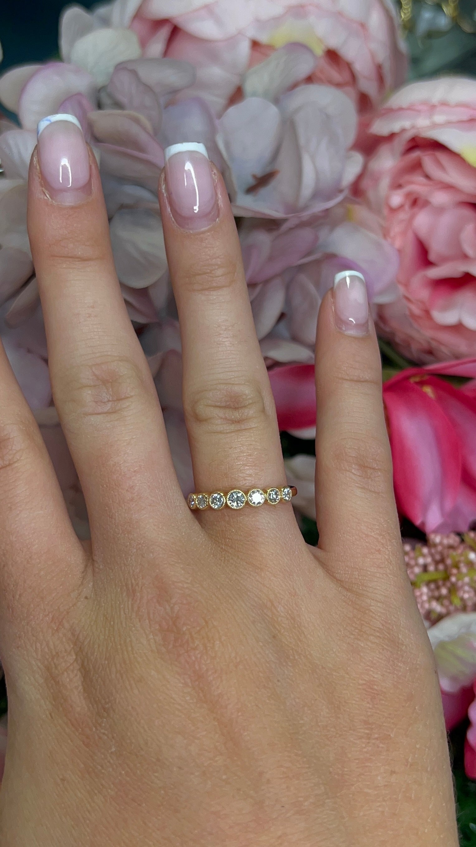 18 Carat Yellow Gold Diamond Half Eternity Ring