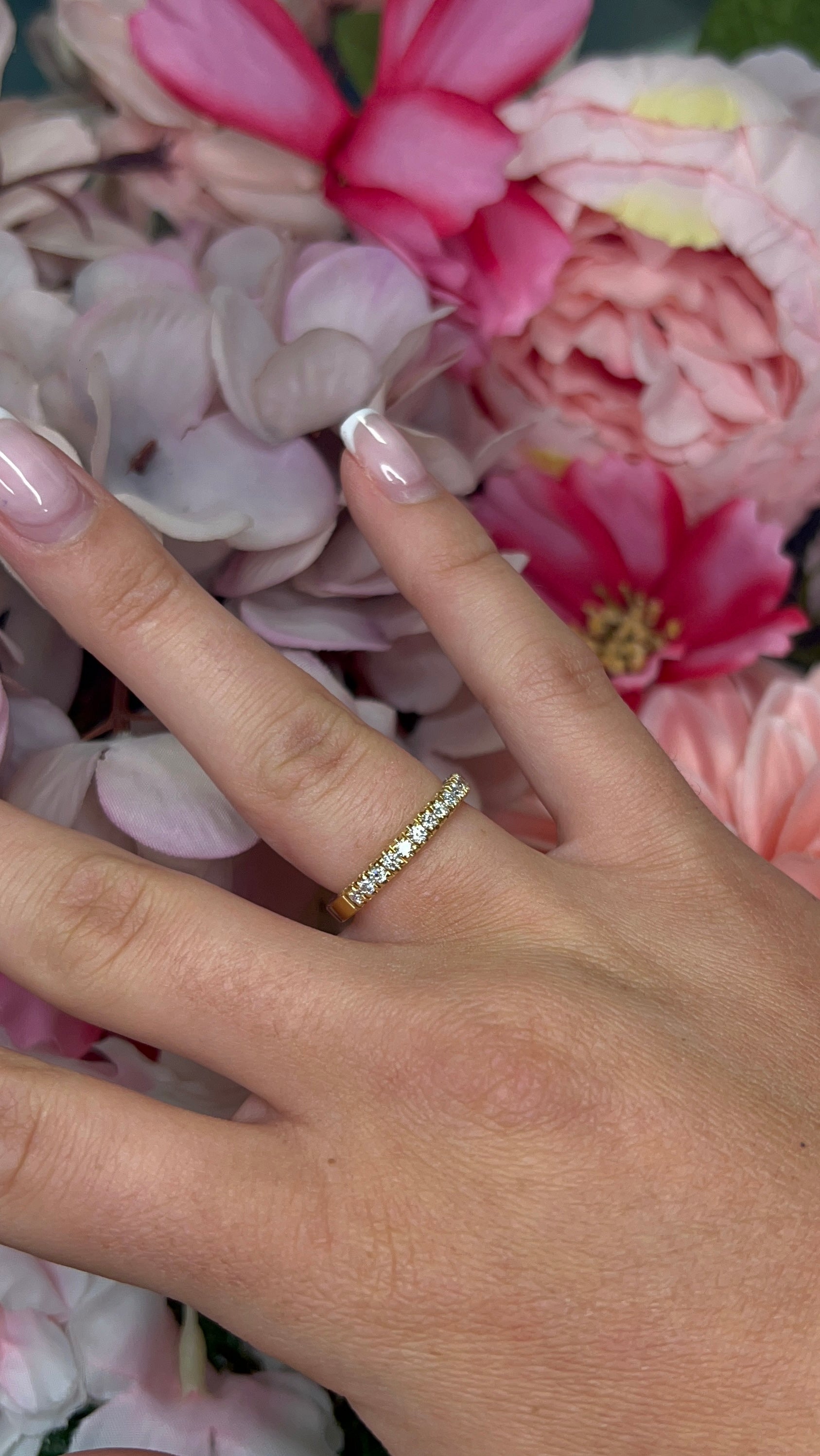 18 Carat Yellow Gold Diamond Half Eternity Ring