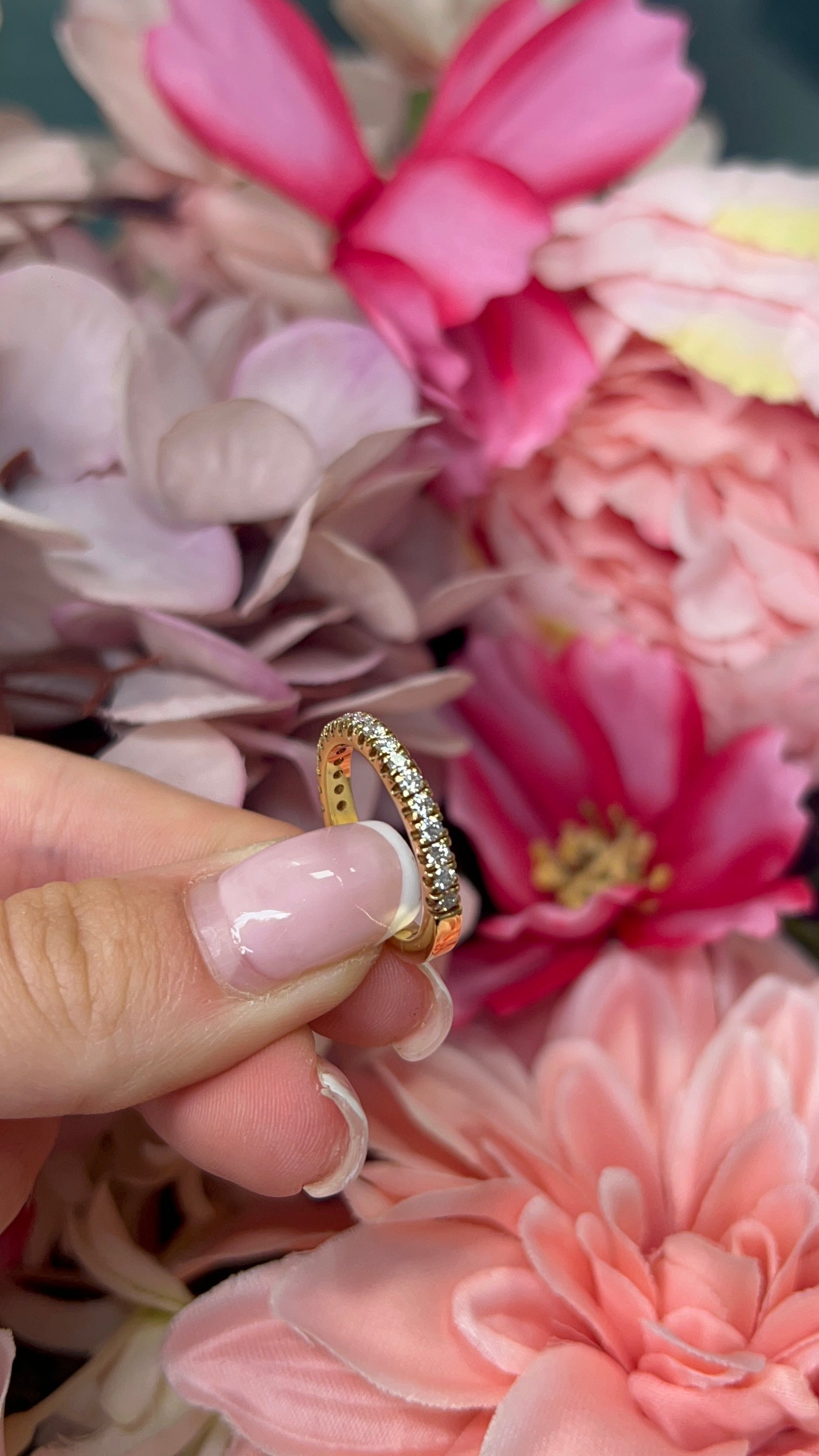 18 Carat Yellow Gold Diamond Half Eternity Ring