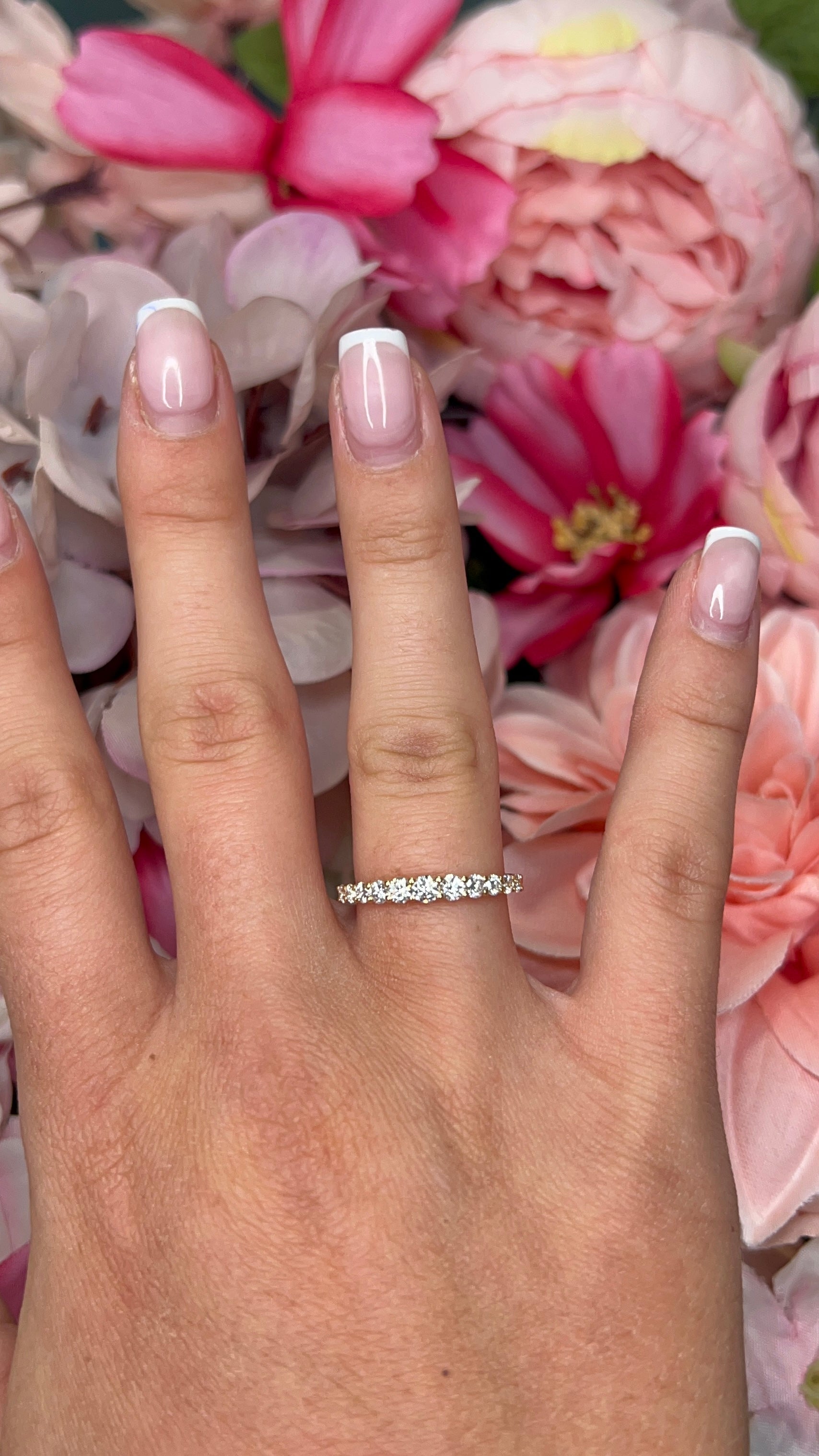 18 Carat Yellow Gold Diamond Half Eternity Ring