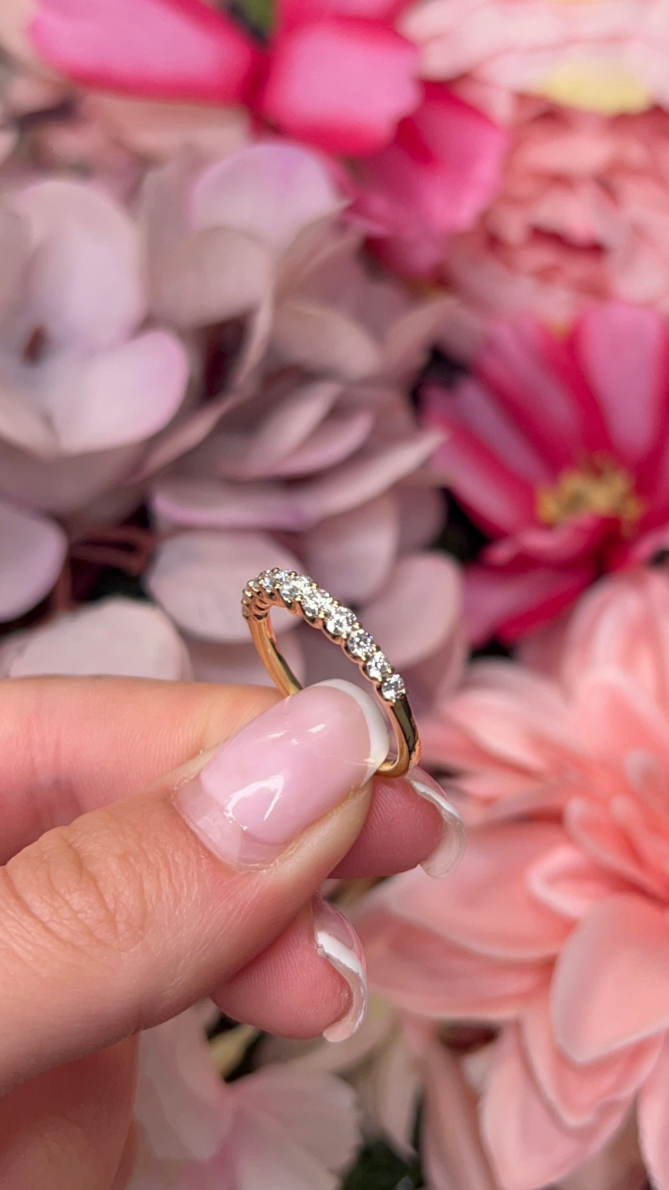 18 Carat Yellow Gold Diamond Half Eternity Ring