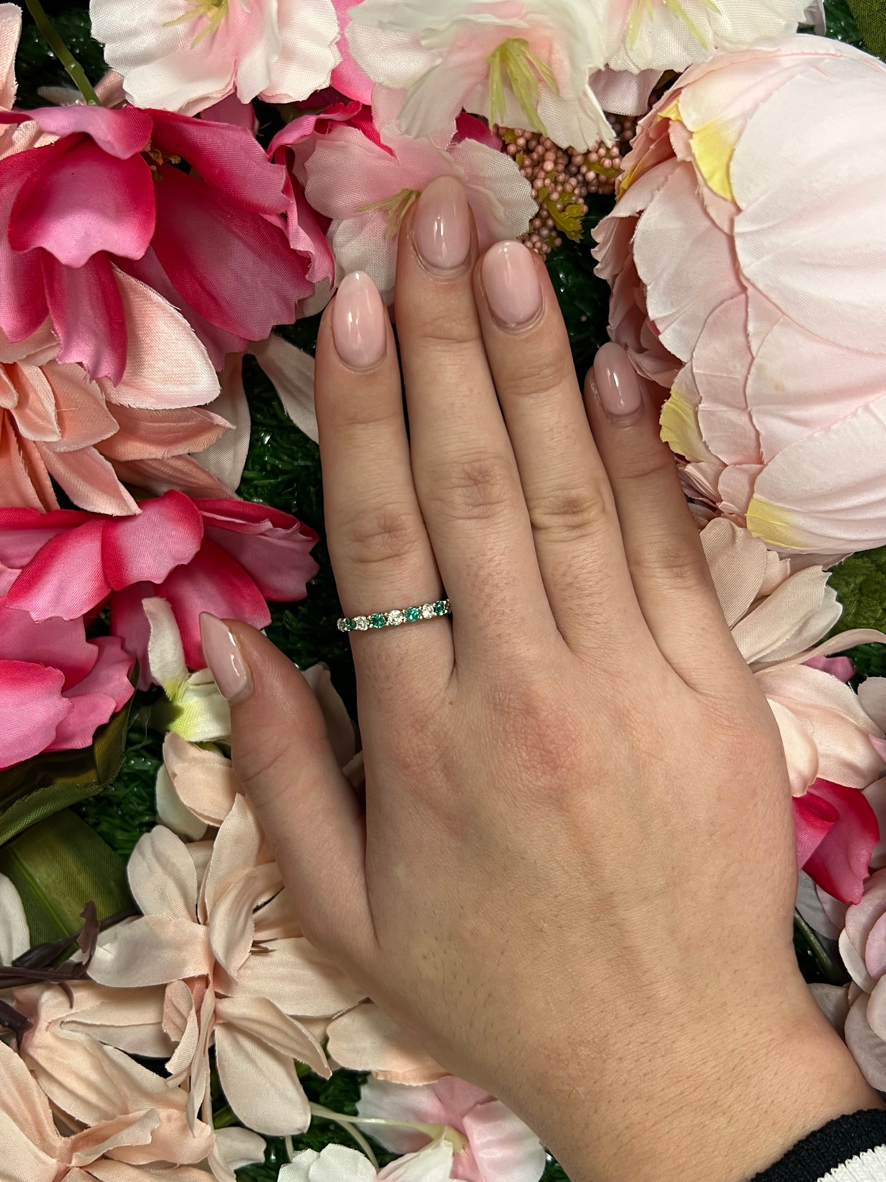 18 Carat Yellow Gold Emerald & Diamond Ring