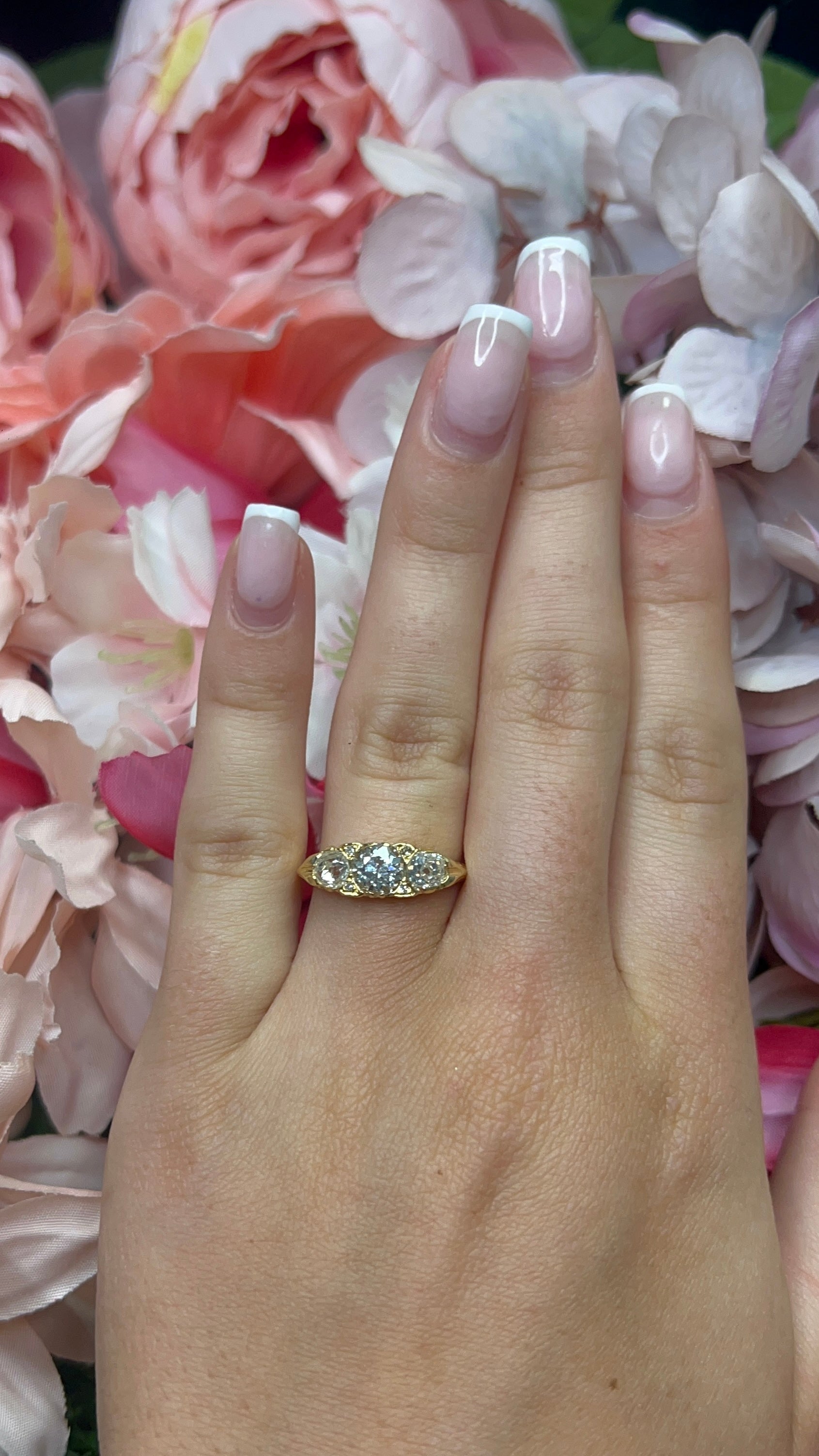 18 Carat Yellow Gold Old Cut Diamond Ring