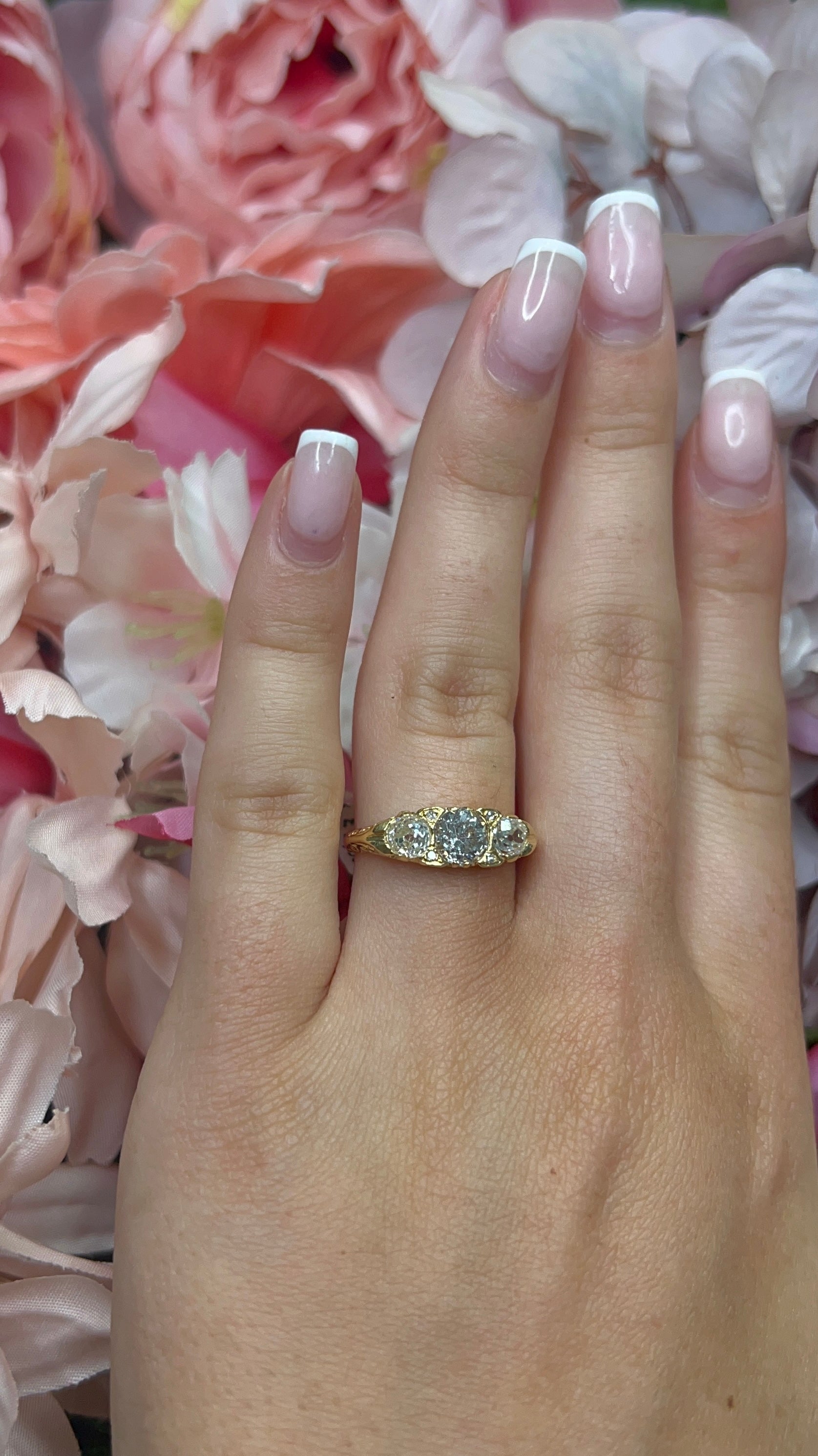 18 Carat Yellow Gold Old Cut Diamond Ring