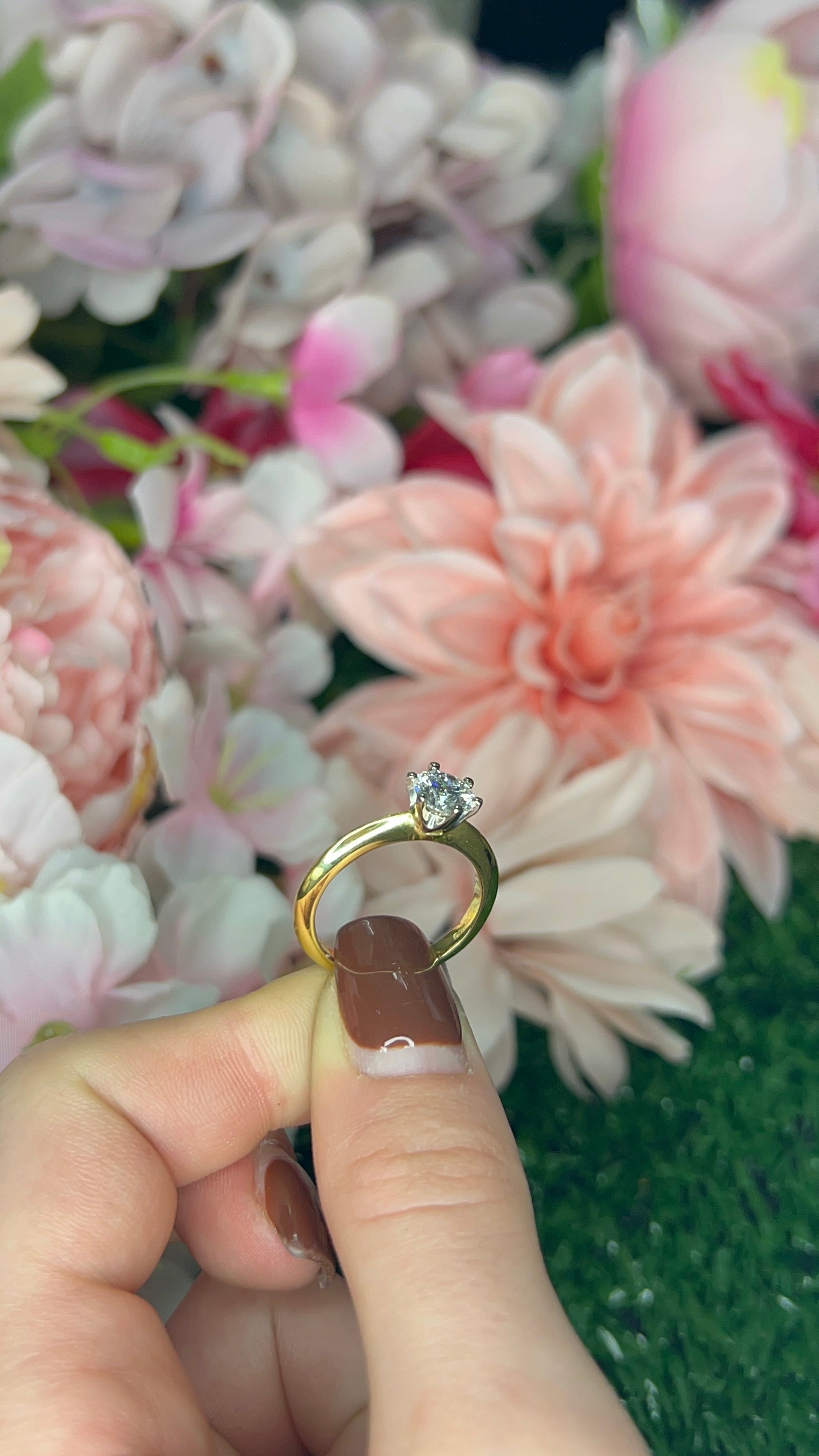 18 Carat Yellow Gold Laboratory Grown Diamond Solitaire