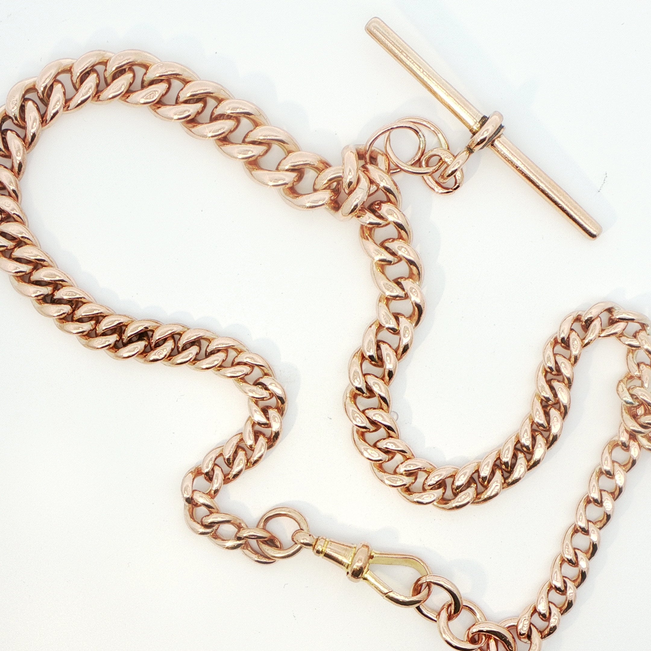 9 Carat Rose Gold Solid Curb Necklace