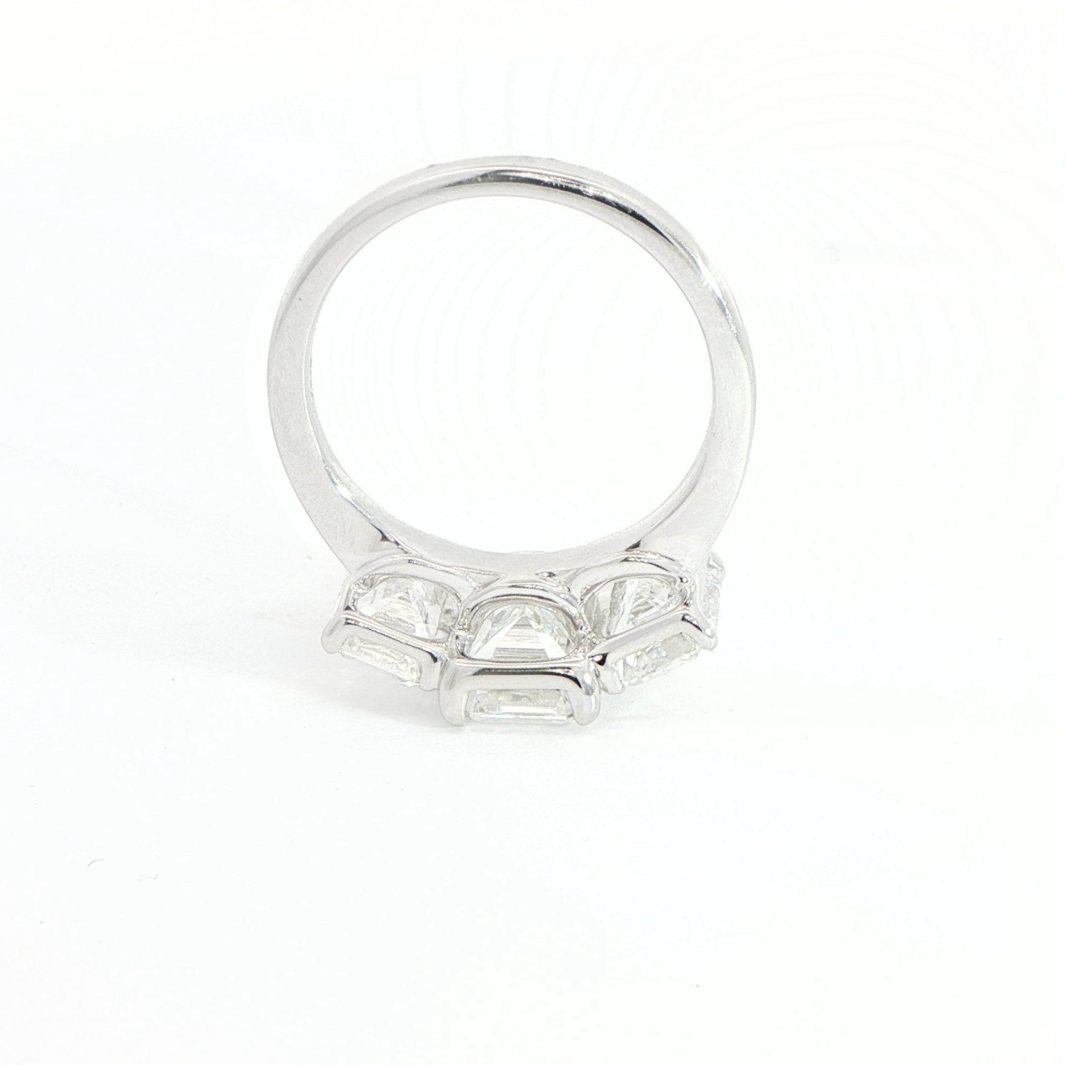 18 Carat White Gold Three Stone Laboratory Grown Diamond Ring