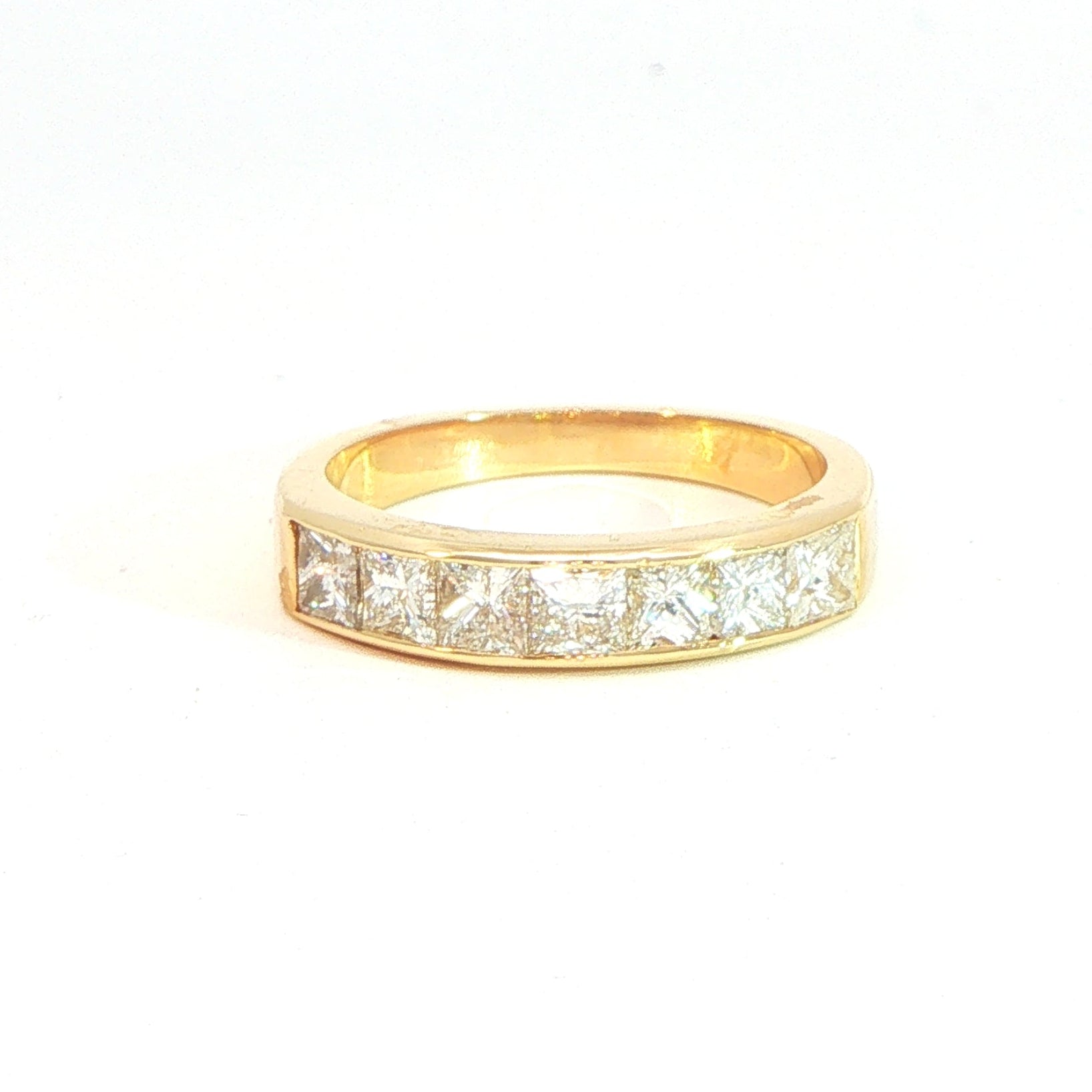 18 Carat Yellow Gold Diamond Half Eternity Ring 1.40ct