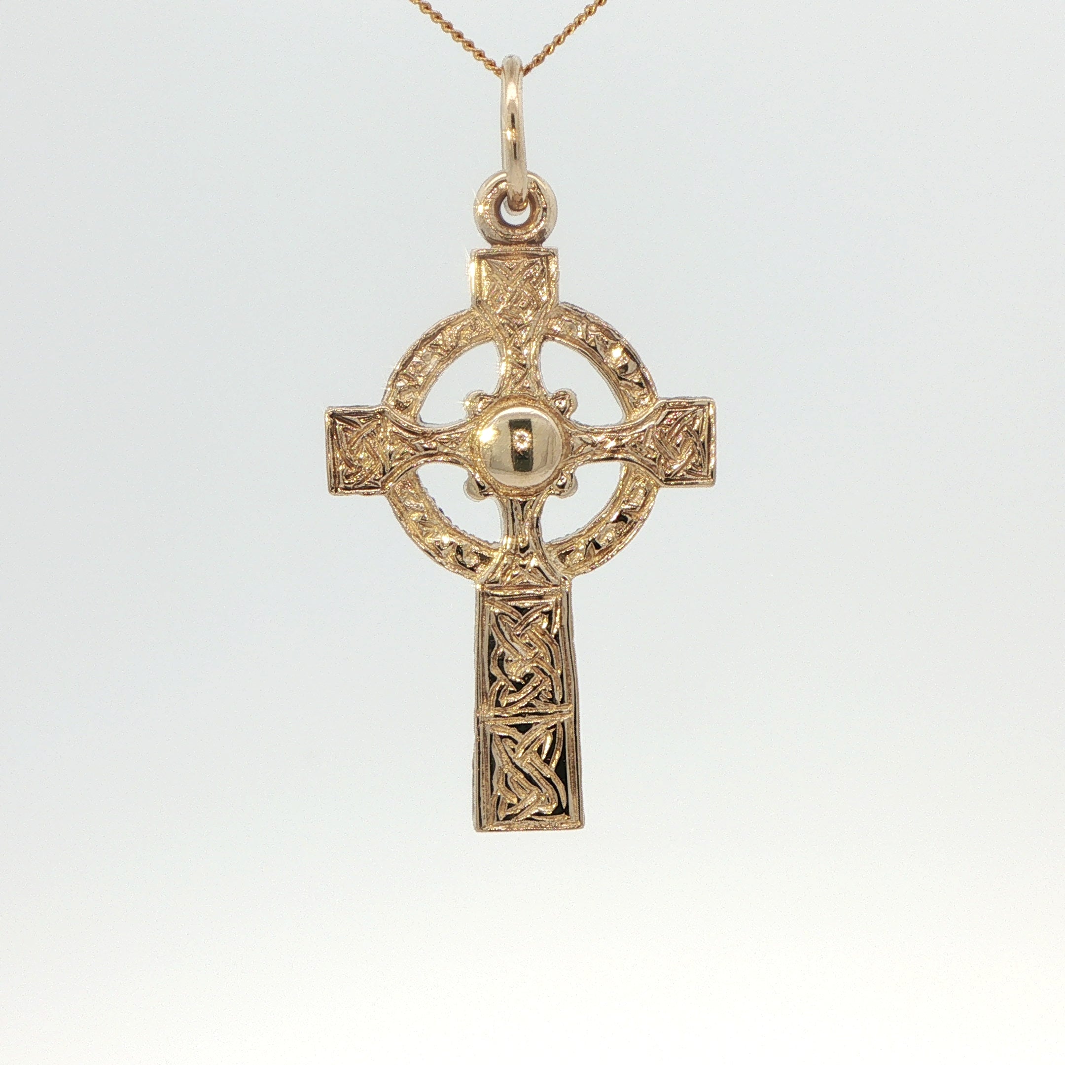 9 Carat Yellow Gold Celtic Cross Pendant