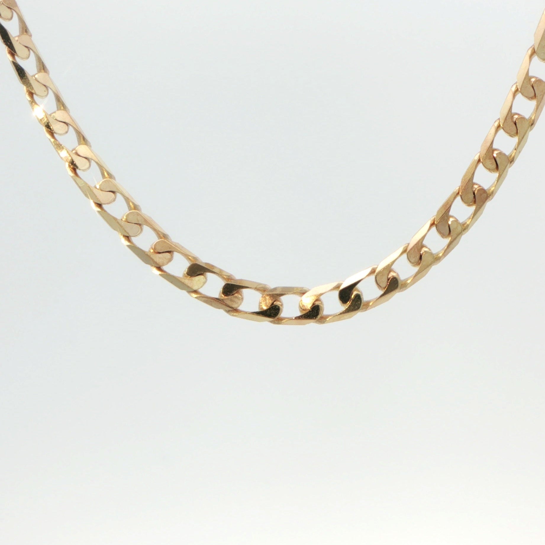 9 Carat Yellow Gold Flat Curb Chain