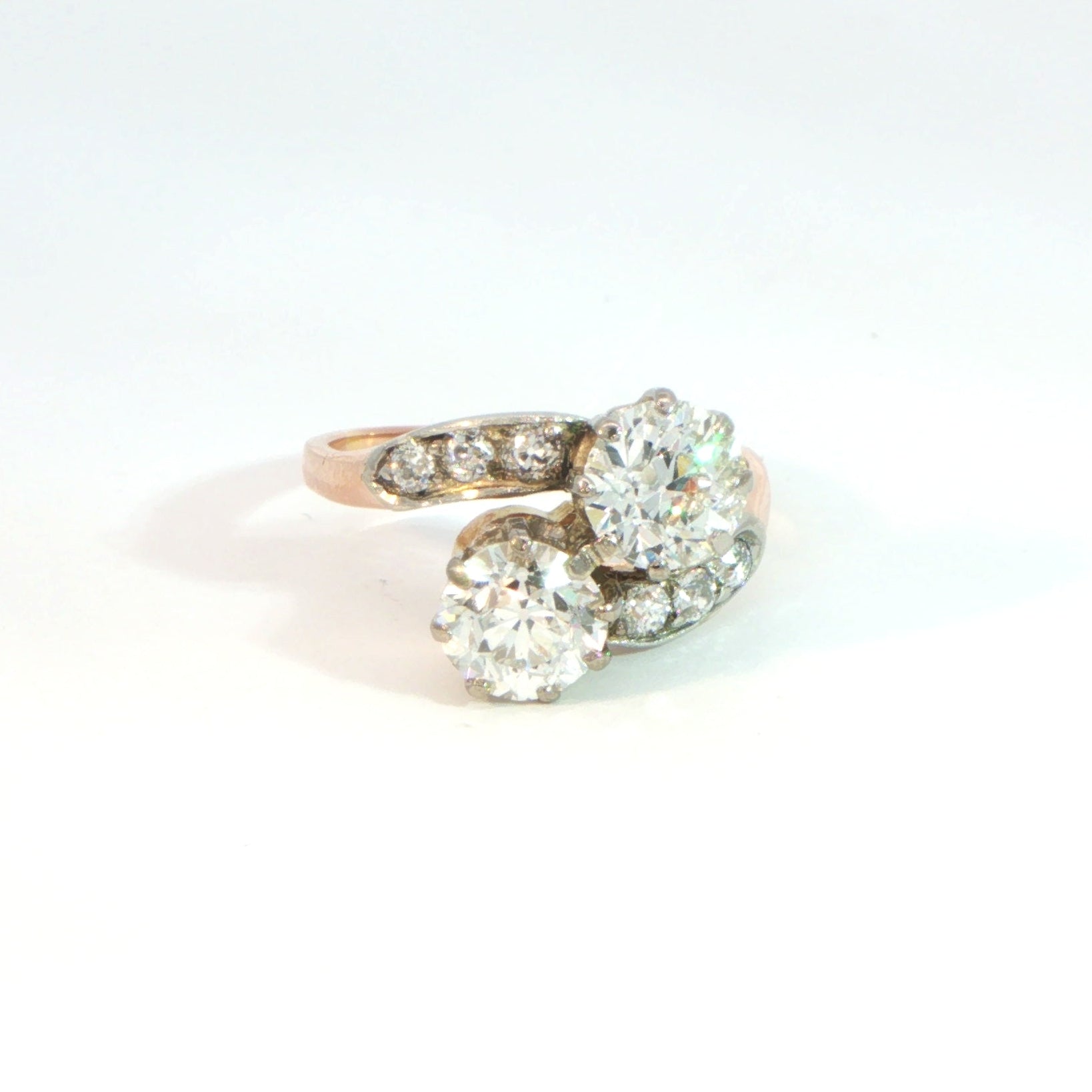 18 Carat Yellow Gold Diamond Crossover Ring 2.00ct