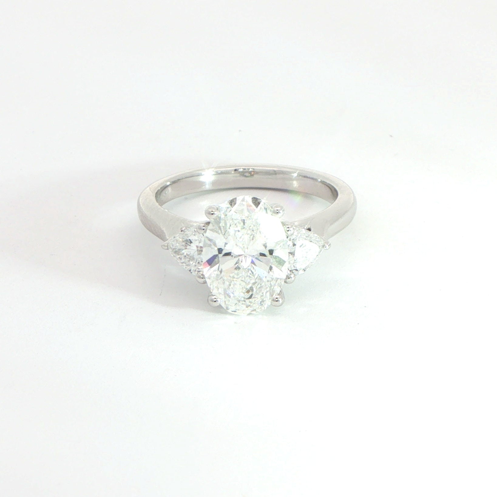 Platinum Three Stone Laboratory Grown Diamond Ring 2.64ct