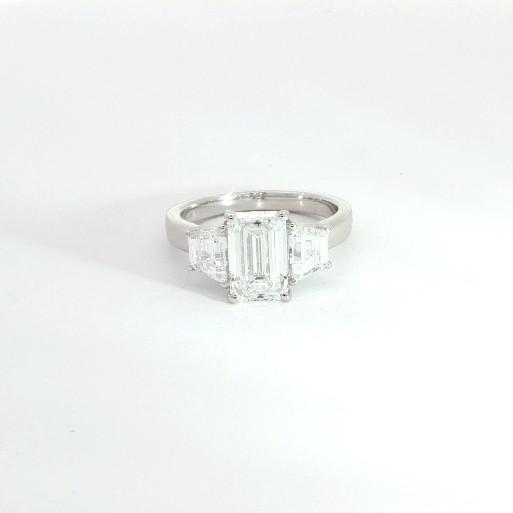 Platinum Three Stone Laboratory Grown Diamond Ring 3.15ct