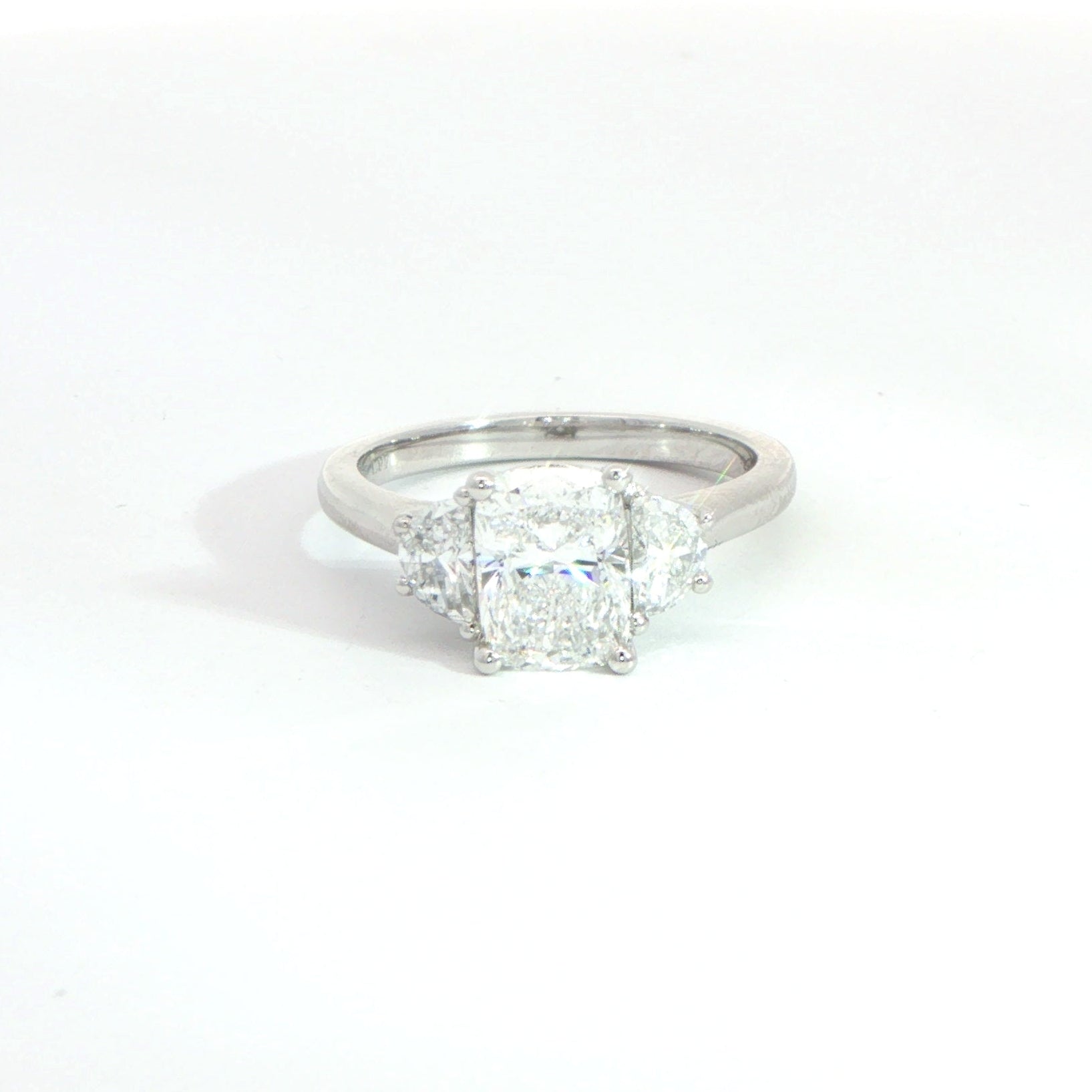 Platinum Laboratory Grown Diamond Trilogy Ring 1.97ct