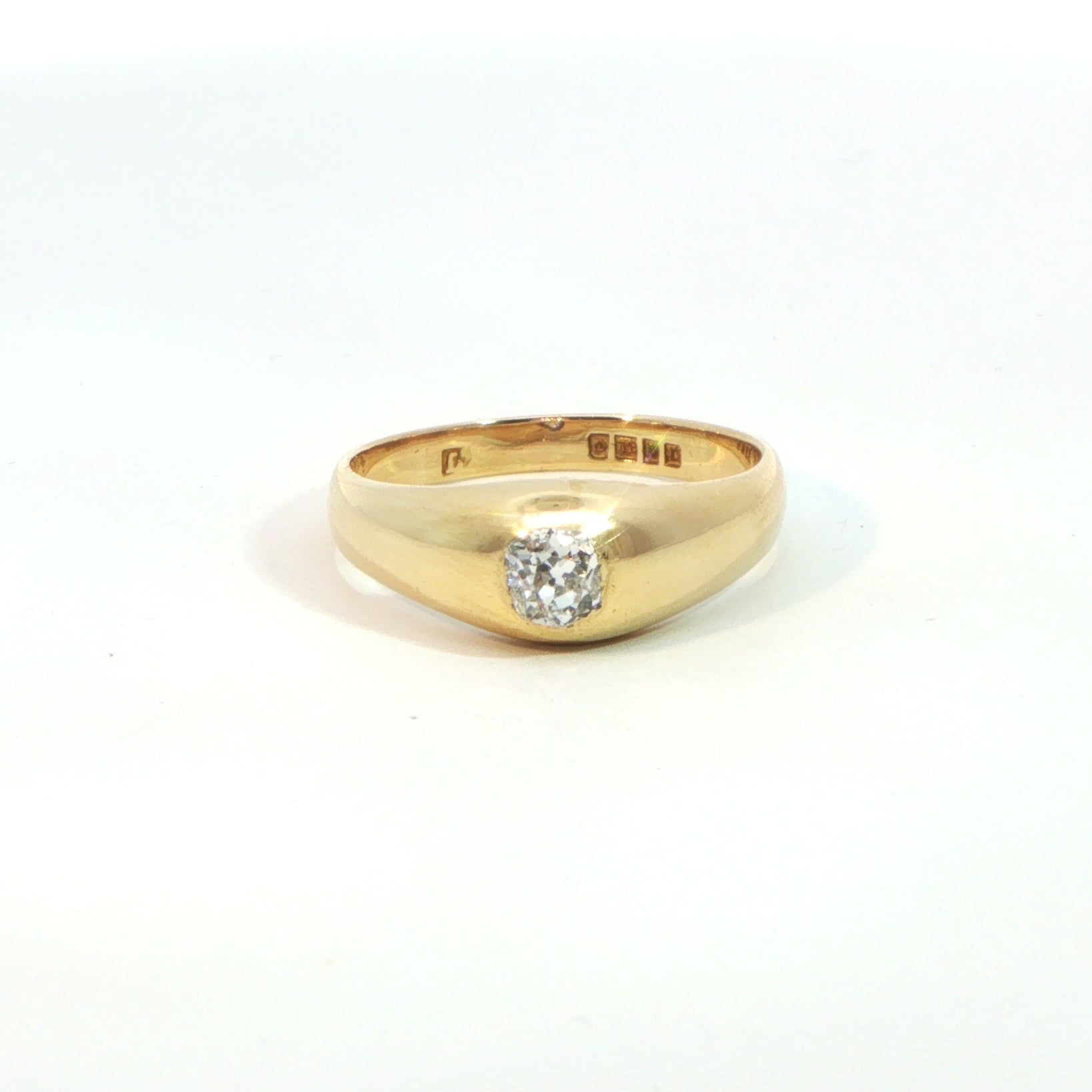 18 Carat Yellow Gold Old Cut Diamond Ring 0.40ct